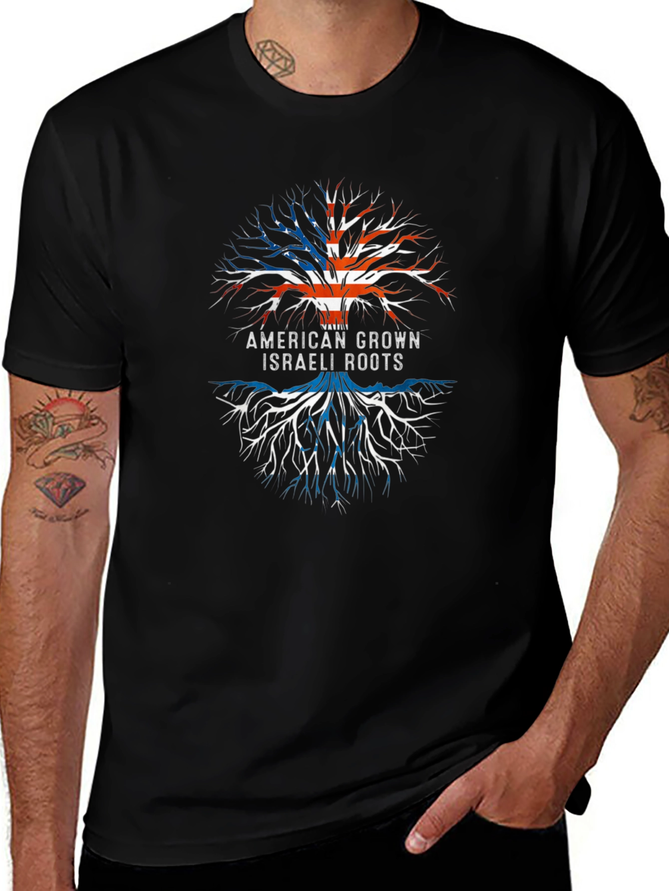 American Grown Israeli Roots Graphic Tee