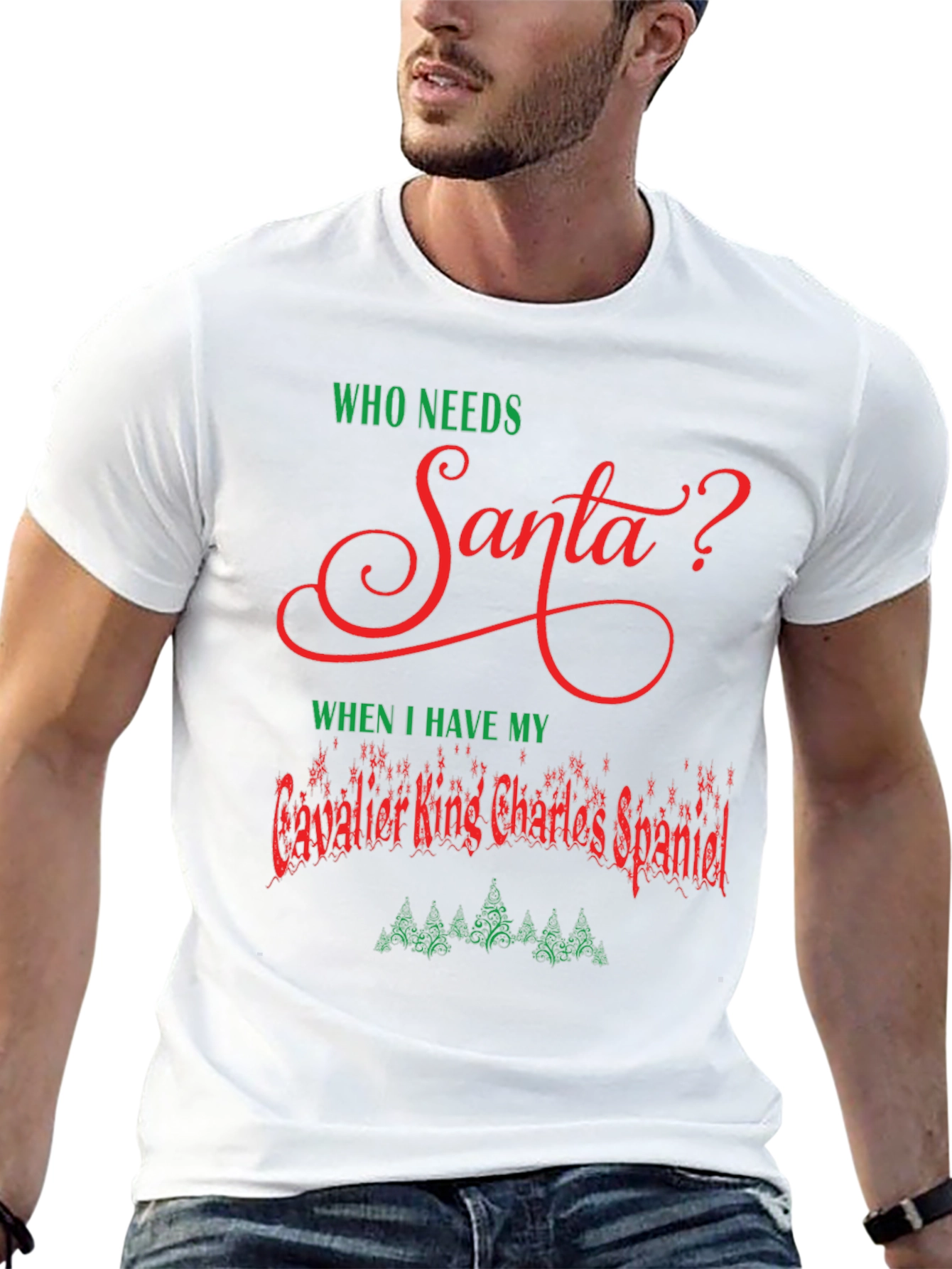 Cavalier King Charles Spaniel Santa T-Shirt