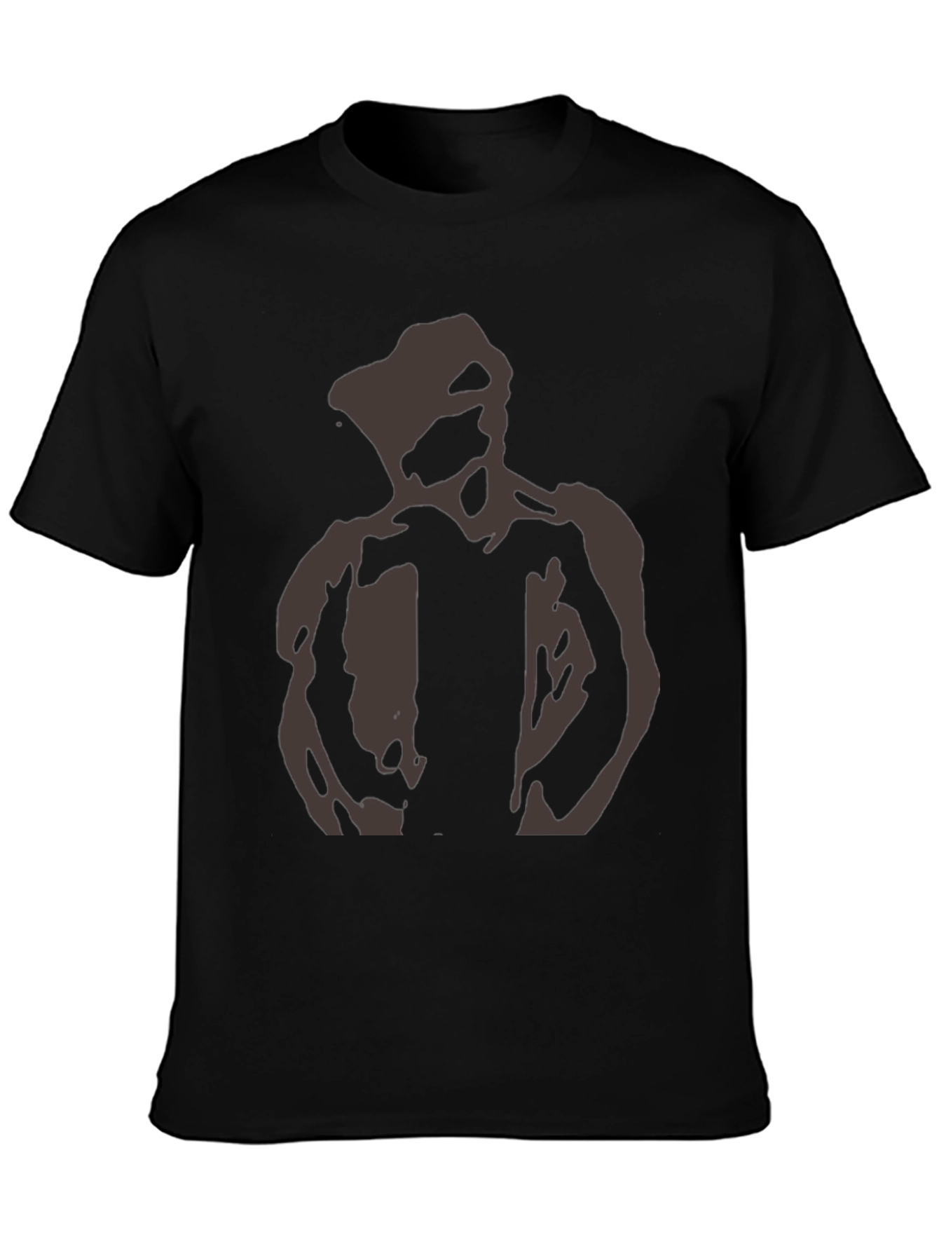Abstract Man Graphic Tee - Casual Black T-Shirt