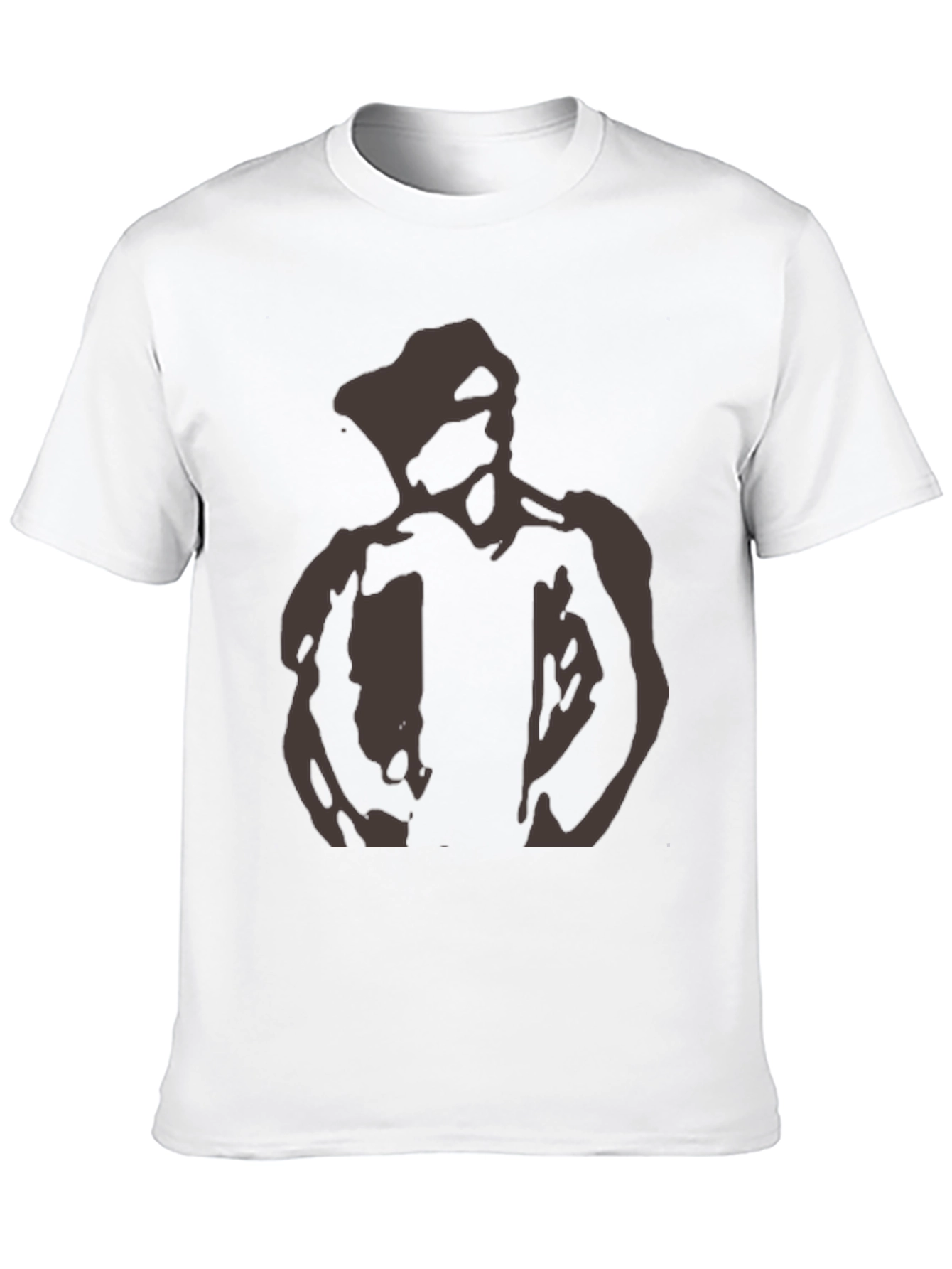 Abstract Man Graphic Tee - Casual Black T-Shirt
