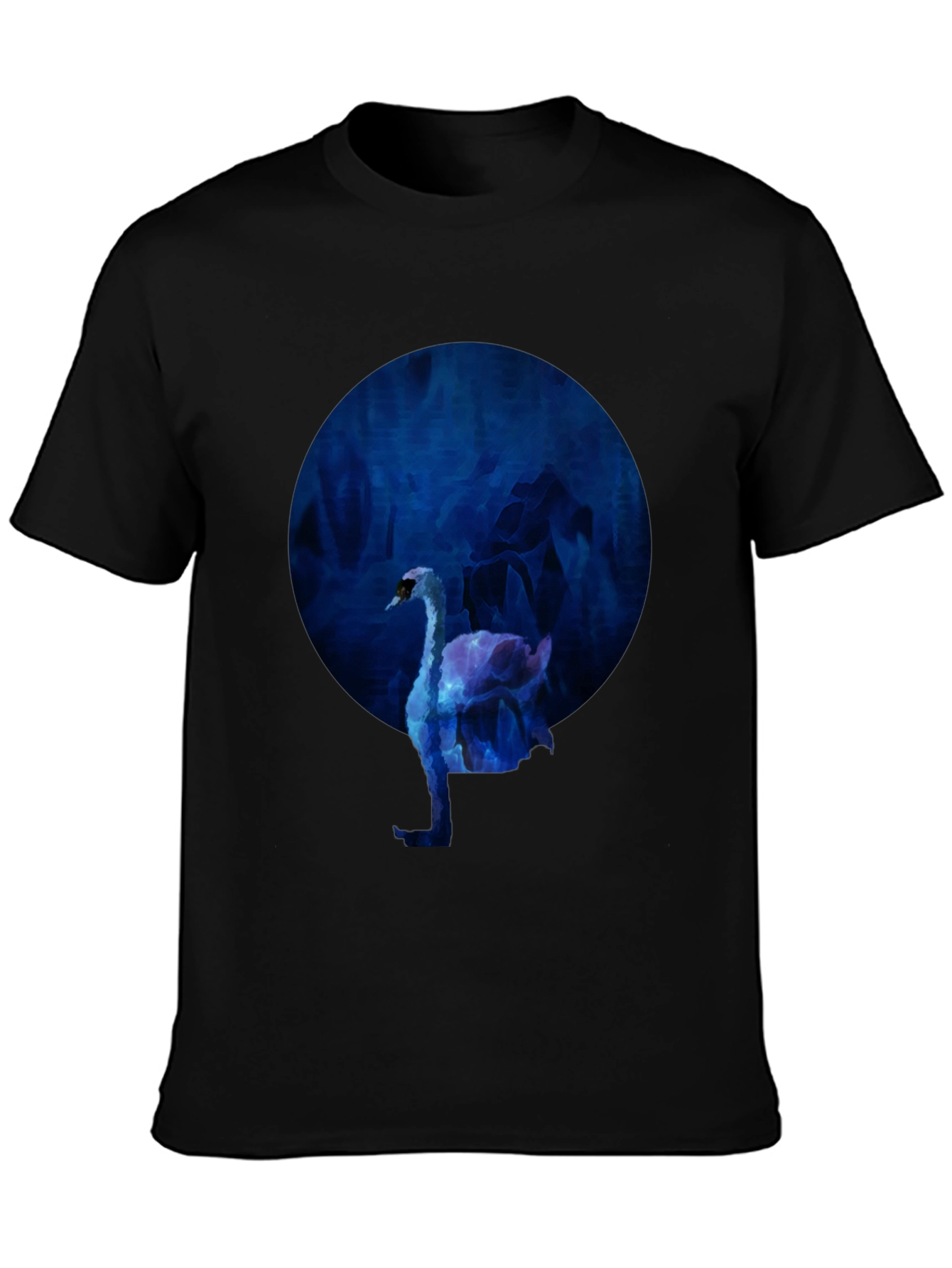 Swan Graphic Black T-Shirt