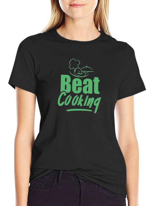 Beat Cooking Black T-Shirt for Chefs