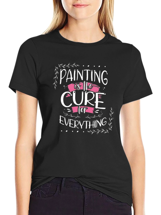 Painting is the Cure Black T-Shirt