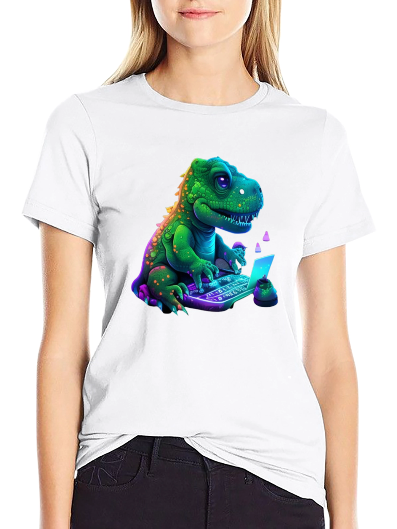 Dino Coder T-Shirt - Black