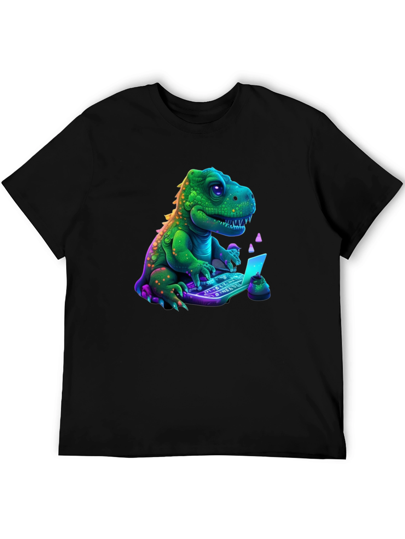 Dino Coder T-Shirt - Black