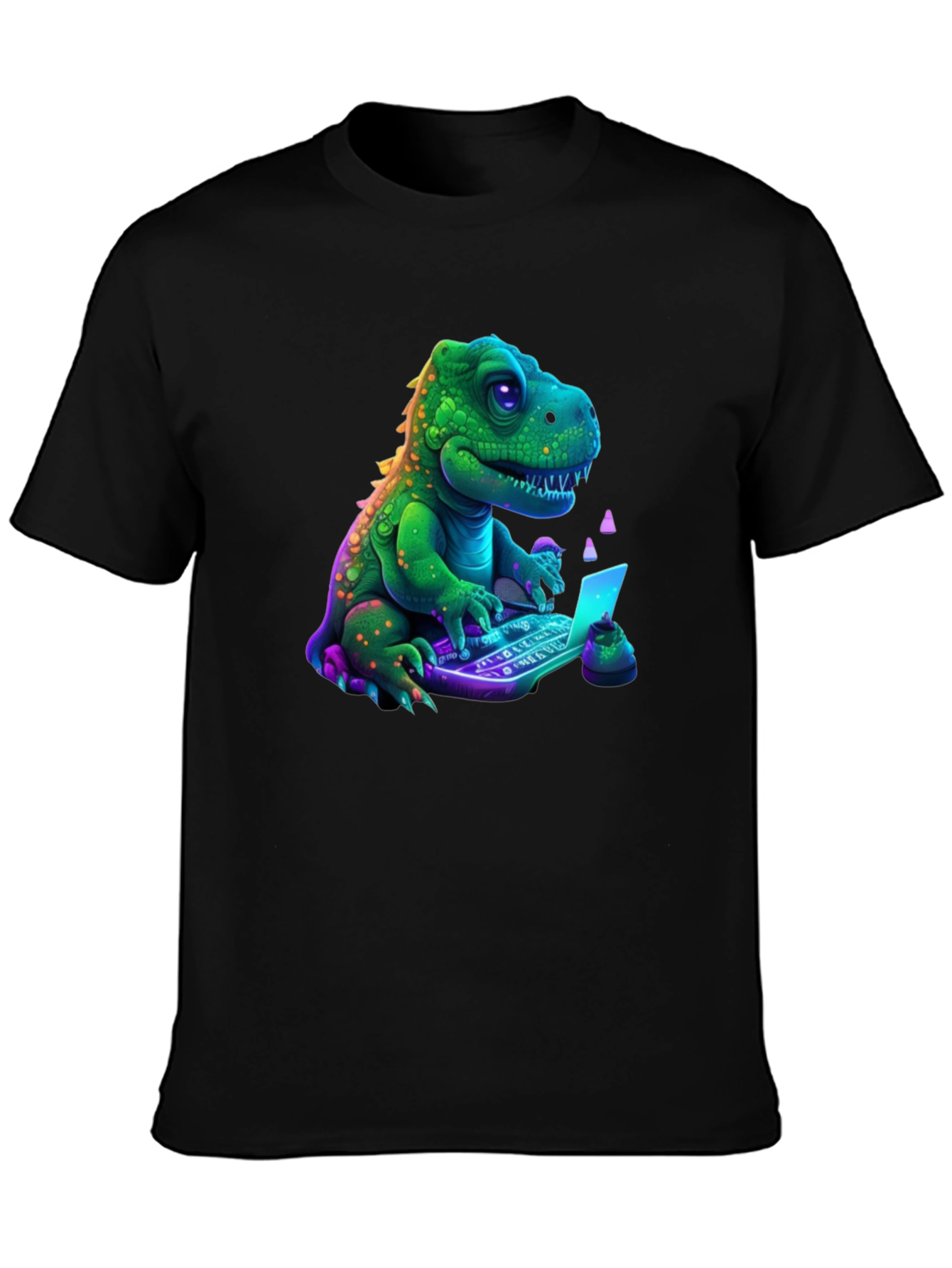 Dino Coder T-Shirt - Black