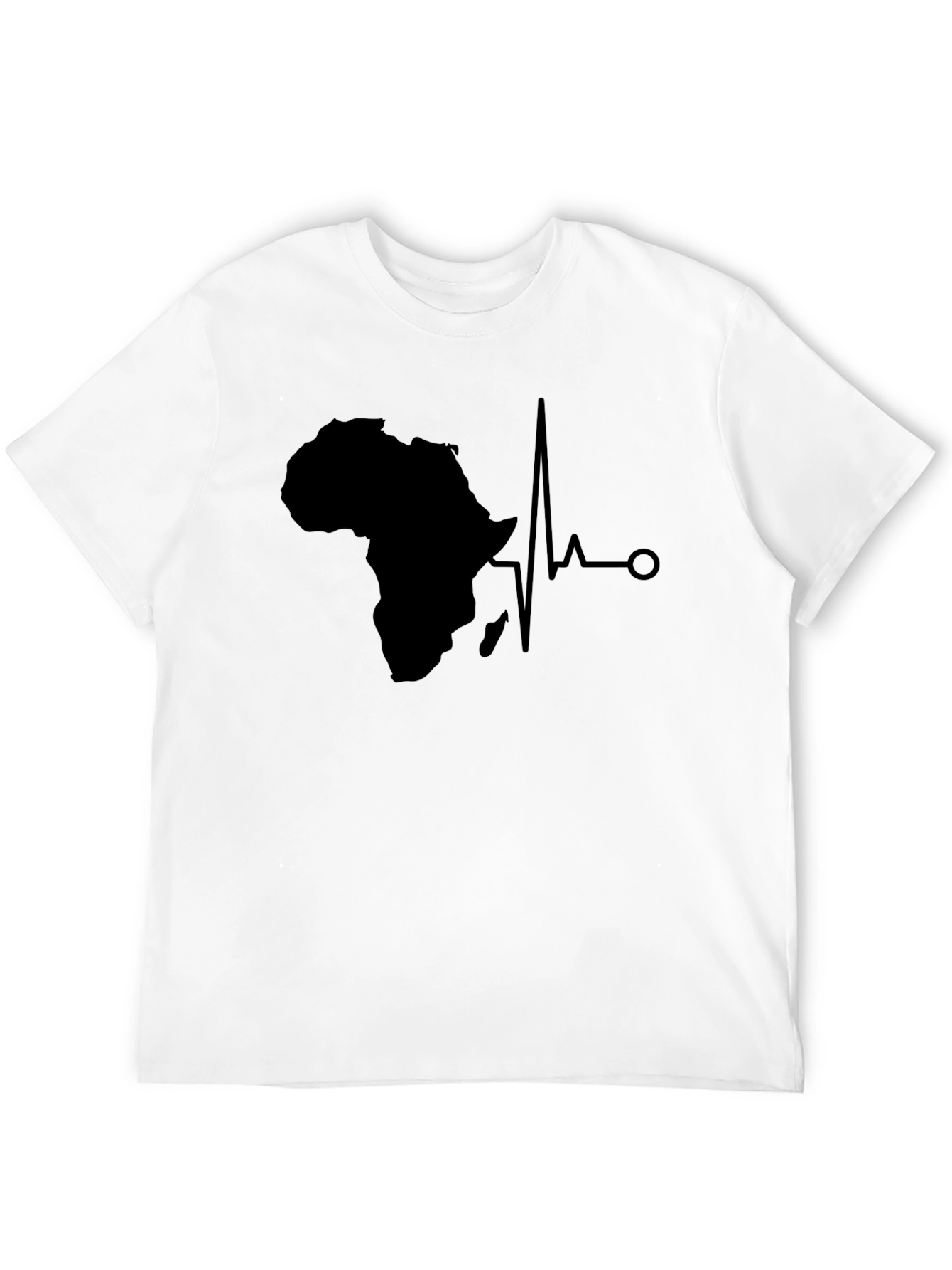 Africa Heartbeat T-Shirt - Black Graphic Tee