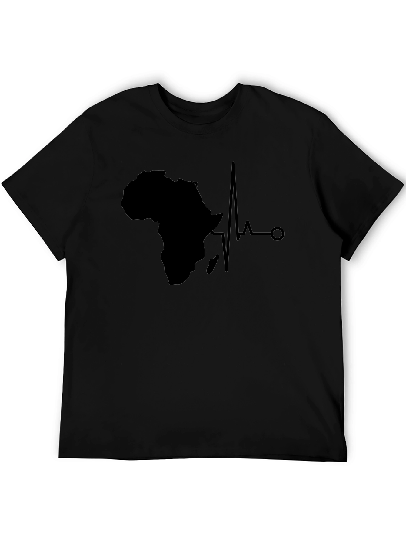 Africa Heartbeat T-Shirt - Black Graphic Tee