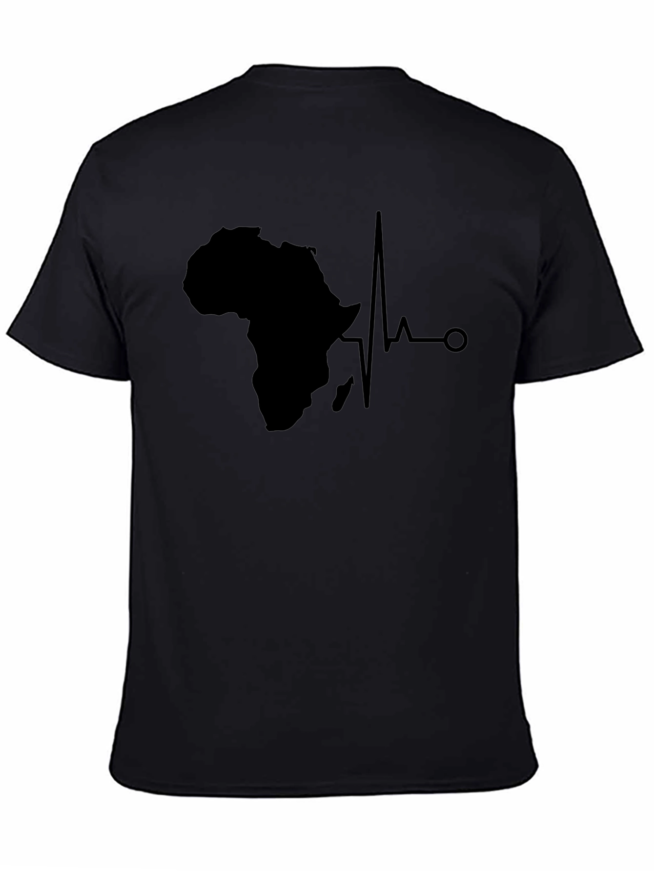 Africa Heartbeat T-Shirt - Black Graphic Tee