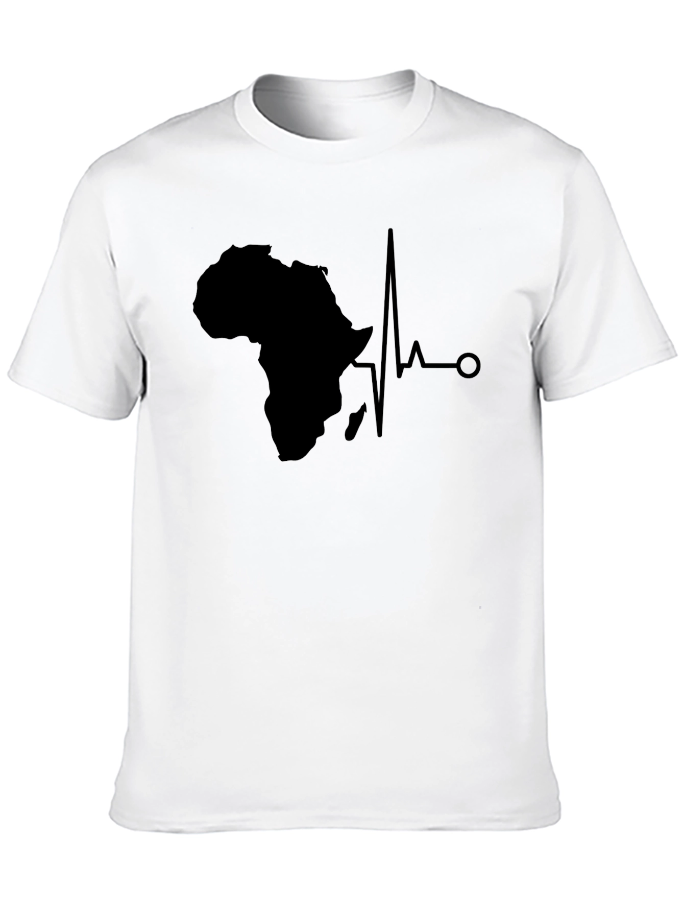 Africa Heartbeat T-Shirt - Black Graphic Tee