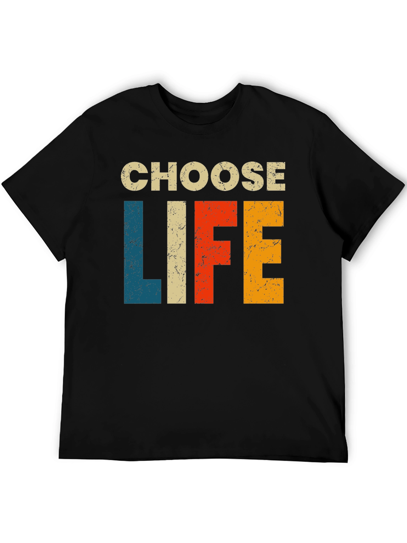 Choose Life Retro Style Black T-Shirt