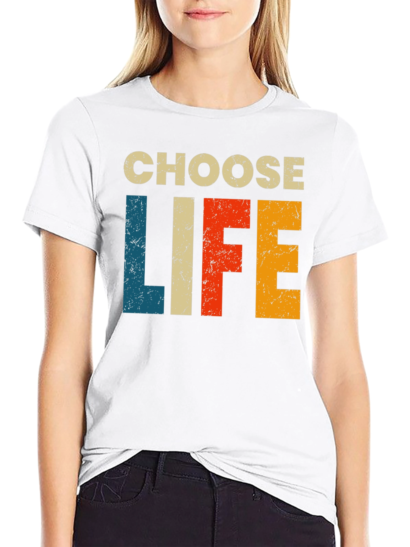 Choose Life Retro Style Black T-Shirt
