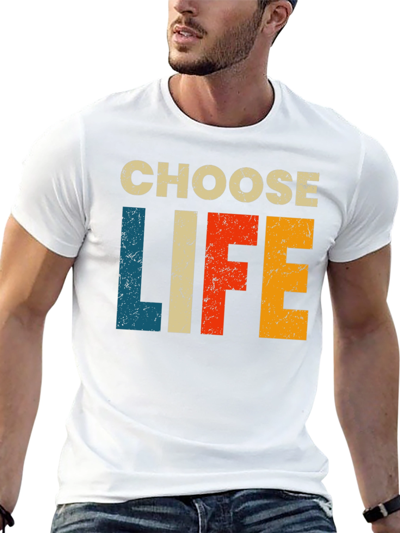 Choose Life Retro Style Black T-Shirt