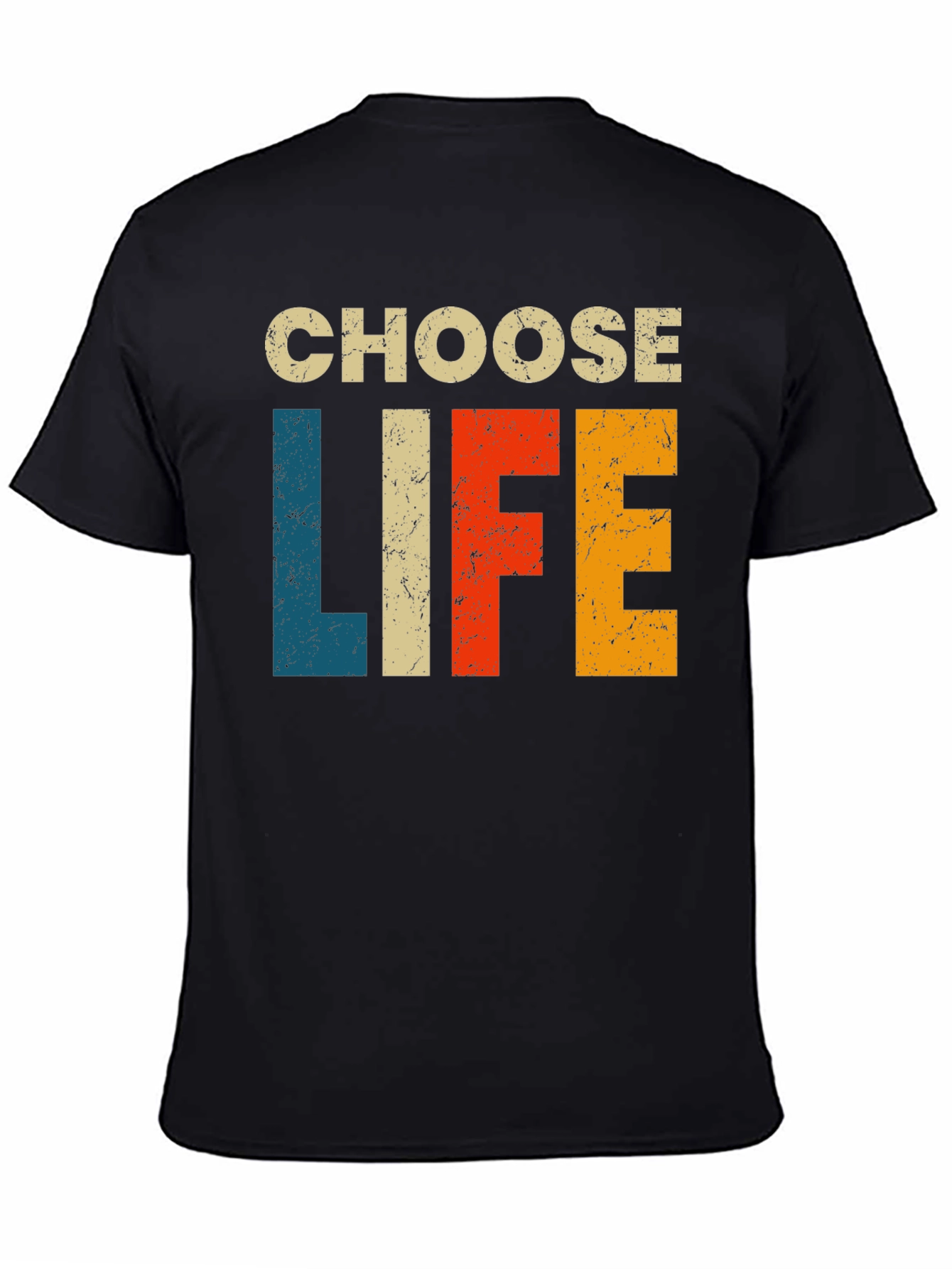 Choose Life Retro Style Black T-Shirt
