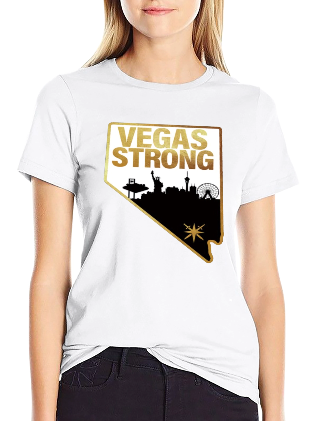 Vegas Strong Graphic T-Shirt - Black