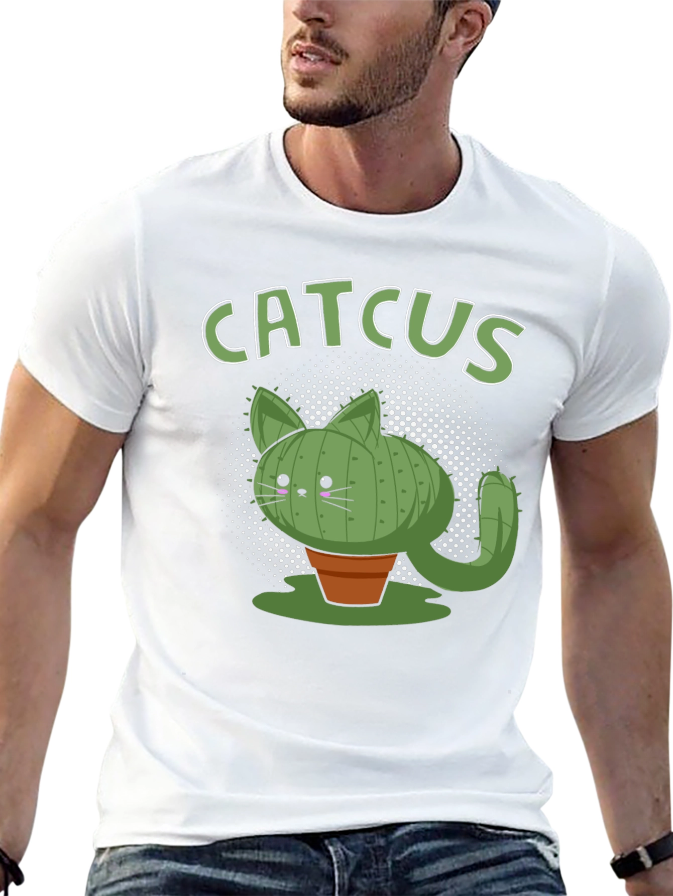 Catcus Black Graphic T-Shirt