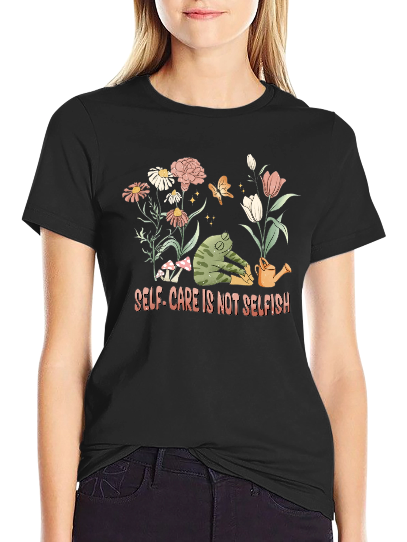 Self-Care Frog Graphic Tee