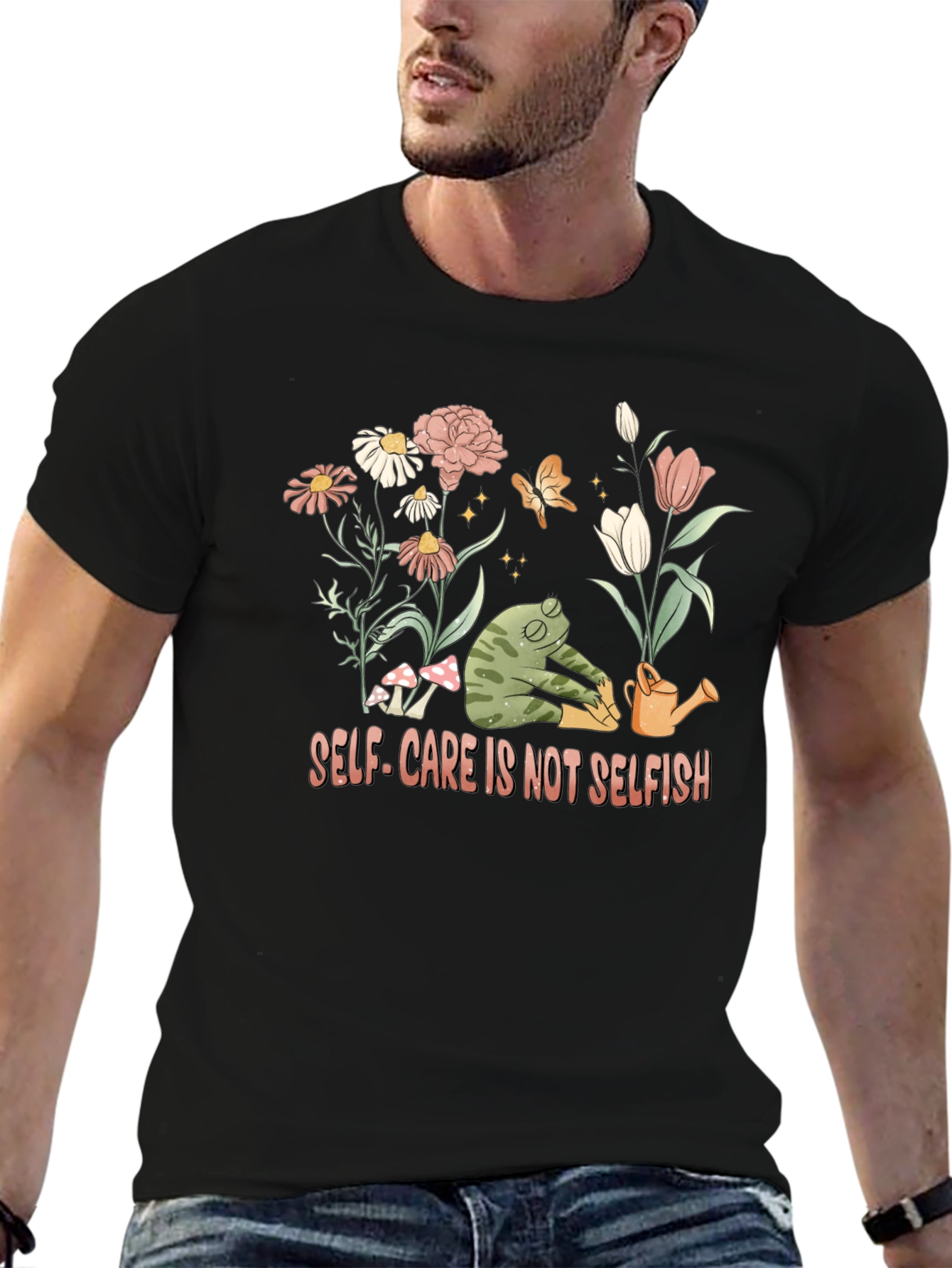 Self-Care Frog Graphic Tee