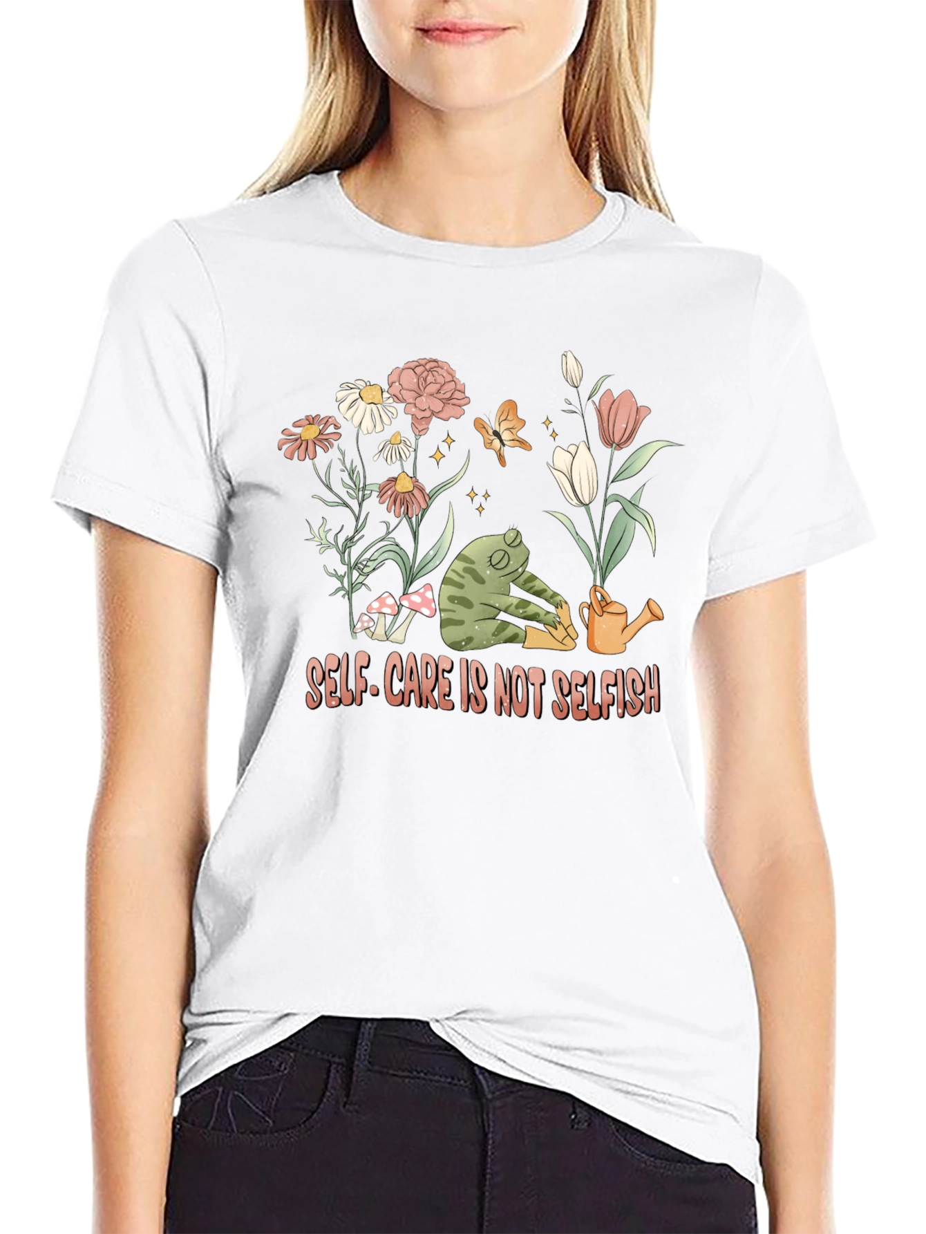 Self-Care Frog Graphic Tee