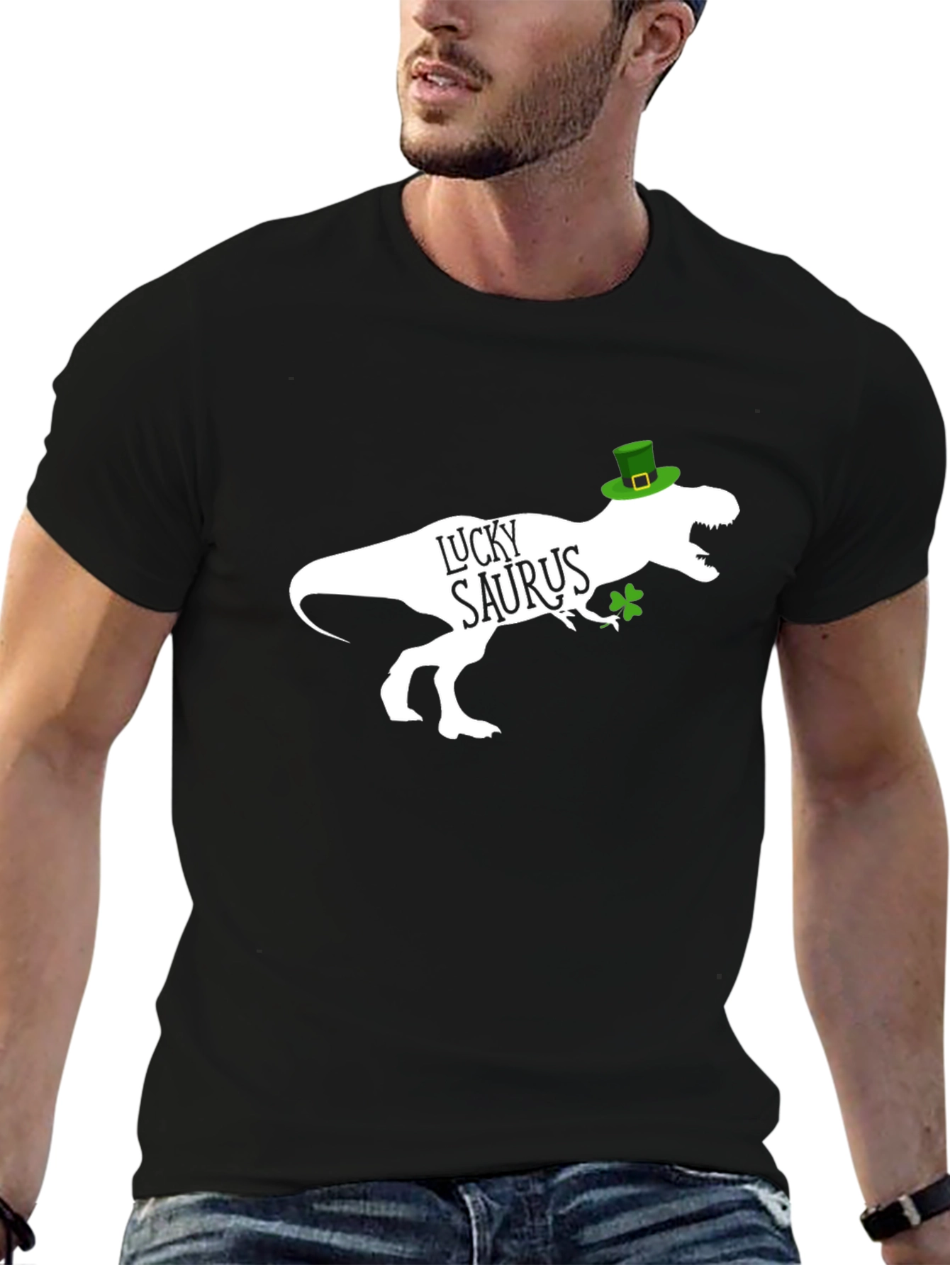 Lucky Saurus Black Graphic T-Shirt