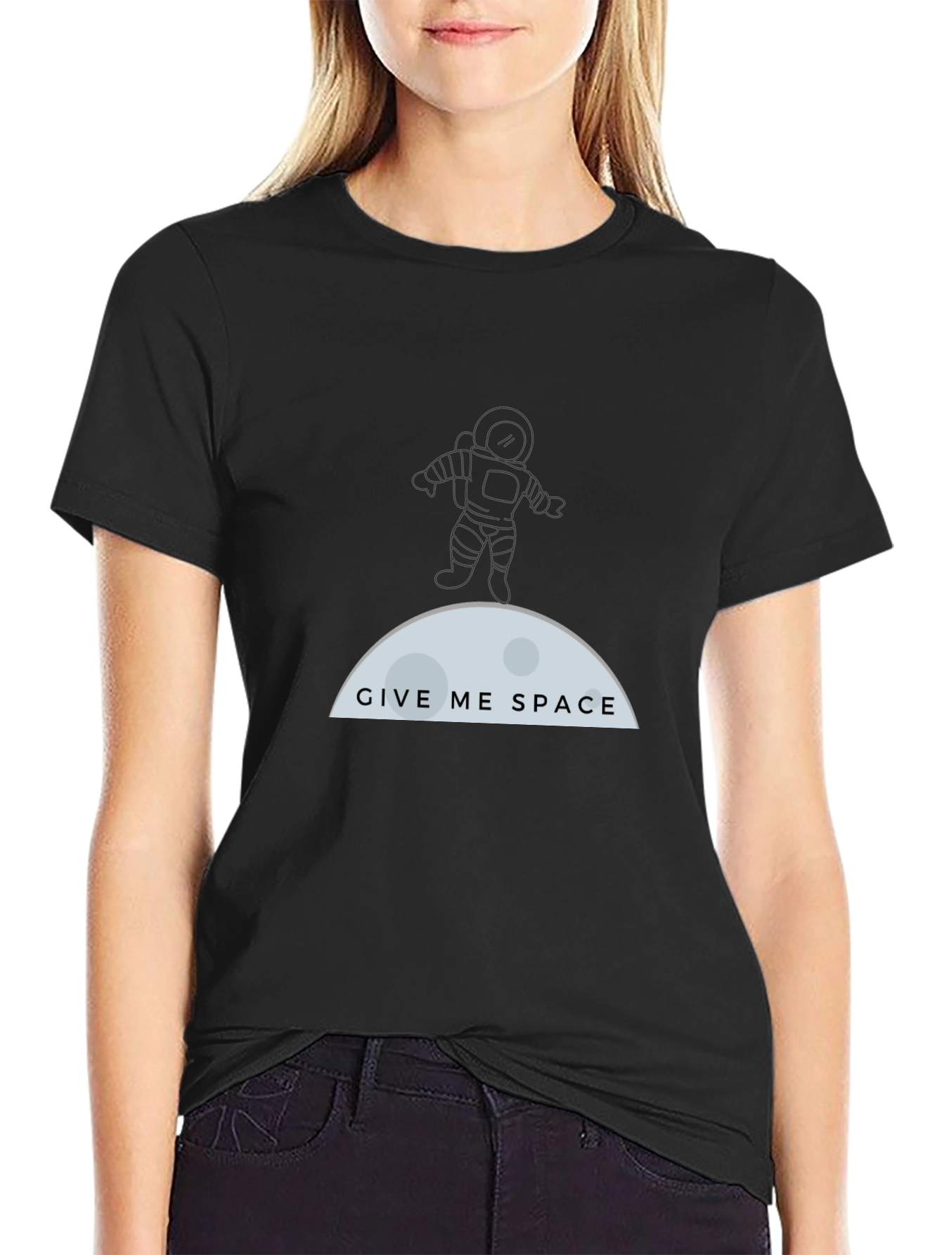 Give Me Space T-Shirt - Astronaut & Moon Graphic