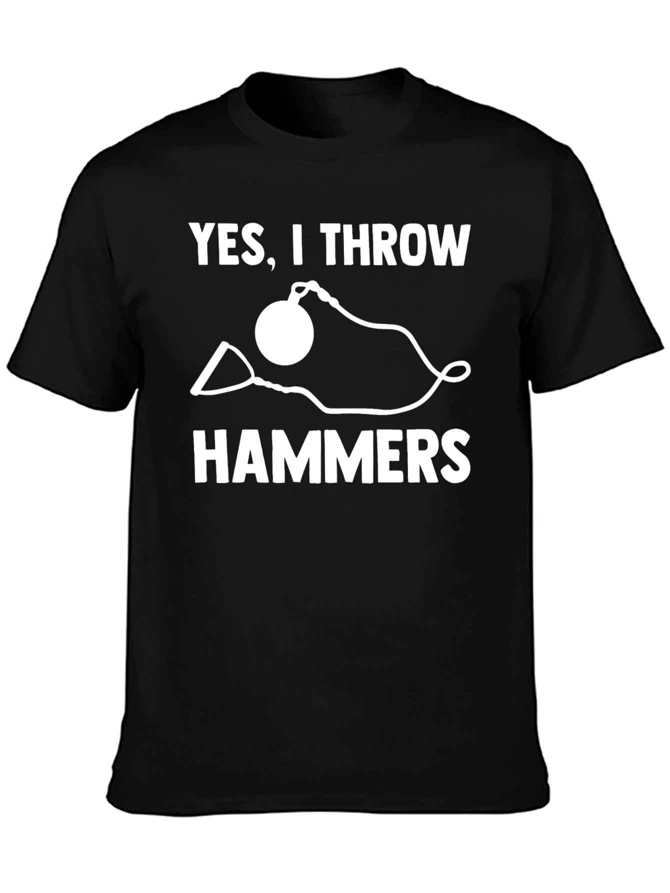 Yes I Throw Hammers Black Graphic T-Shirt