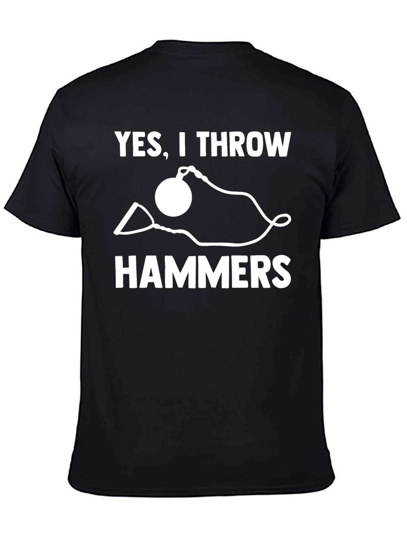 Yes I Throw Hammers Black Graphic T-Shirt