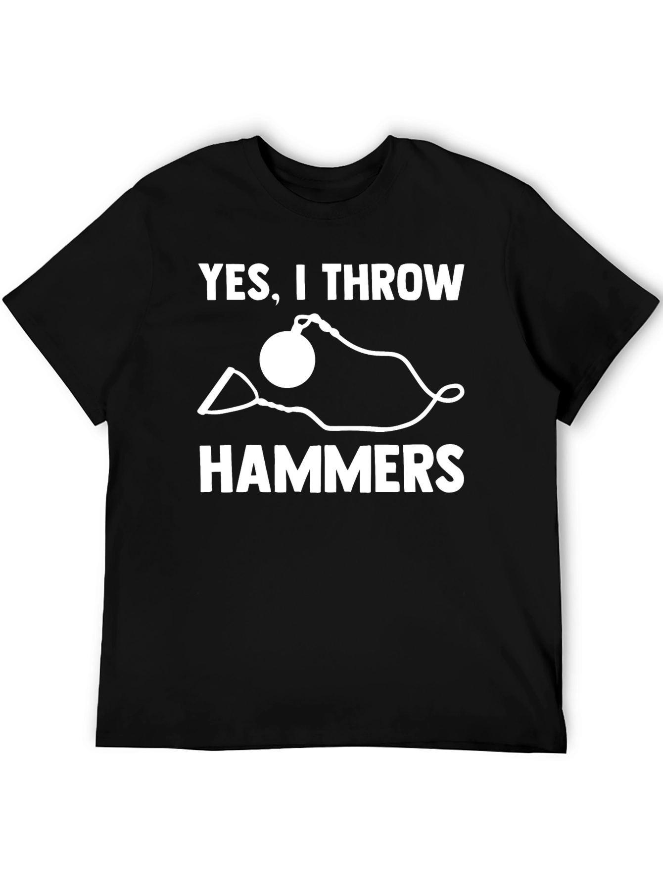 Yes I Throw Hammers Black Graphic T-Shirt