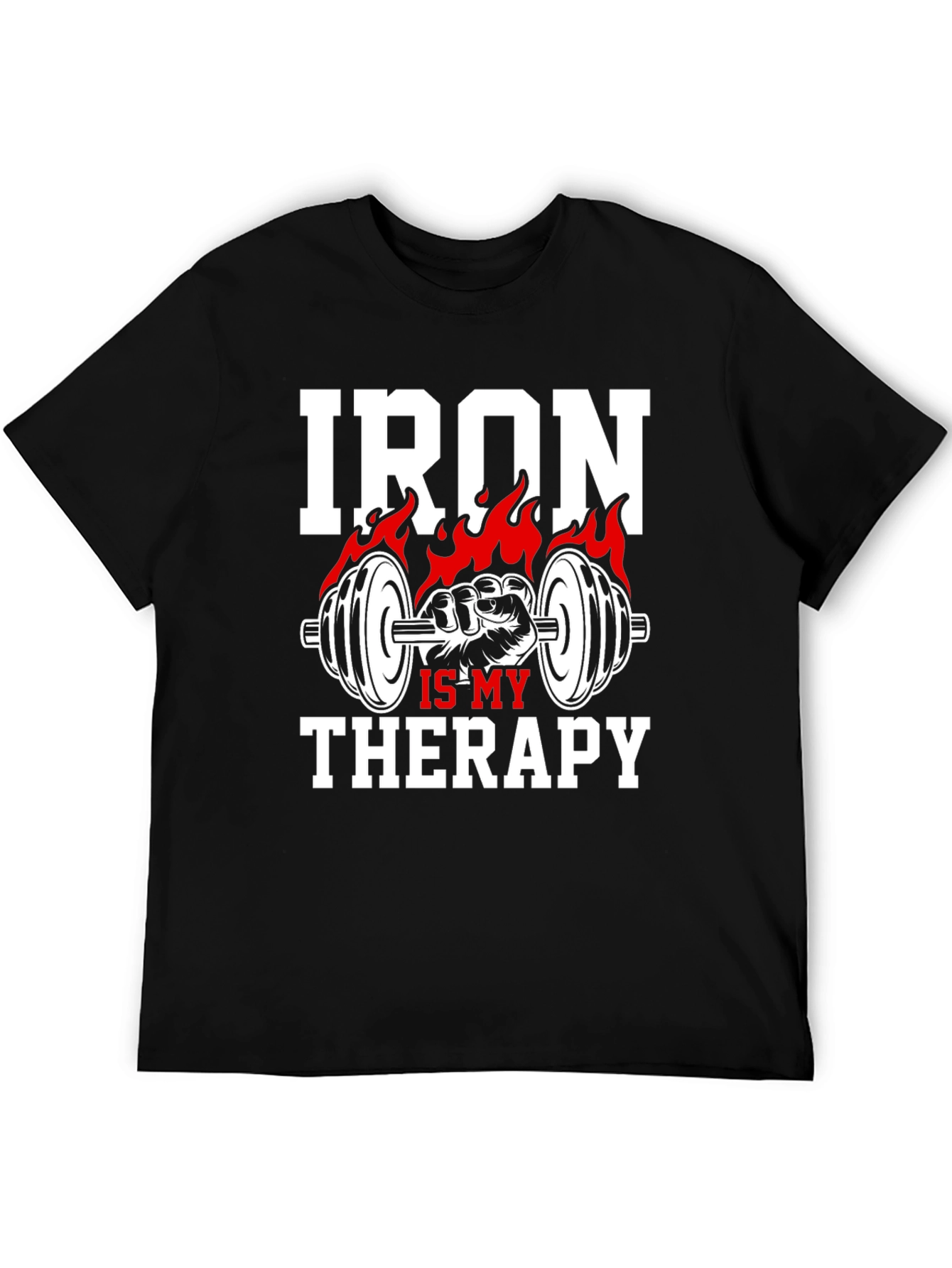 Iron Is My Therapy T-Shirt - Gym Motivation