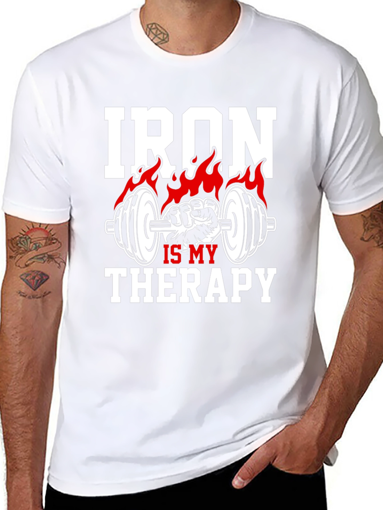 Iron Is My Therapy T-Shirt - Gym Motivation