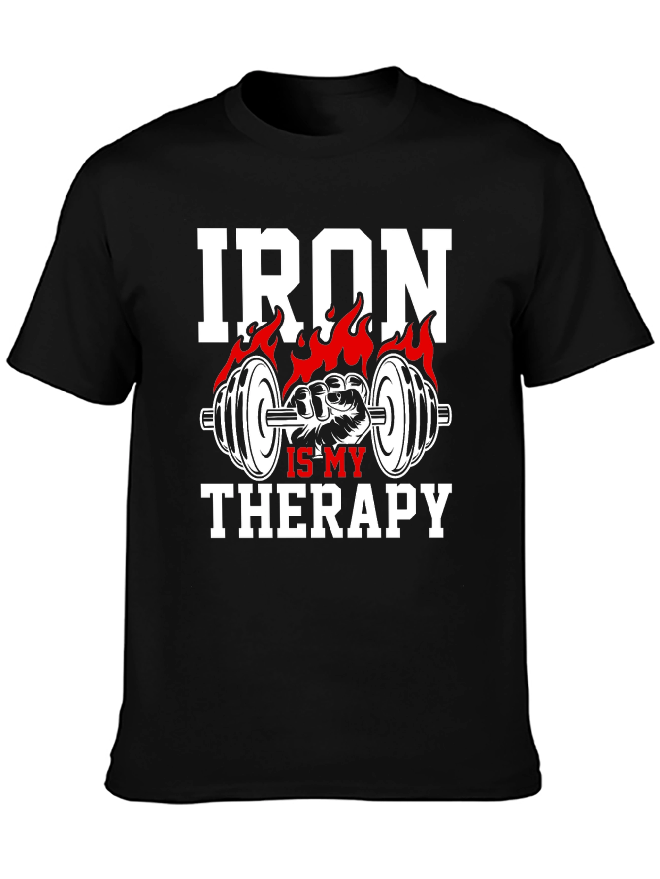 Iron Is My Therapy T-Shirt - Gym Motivation