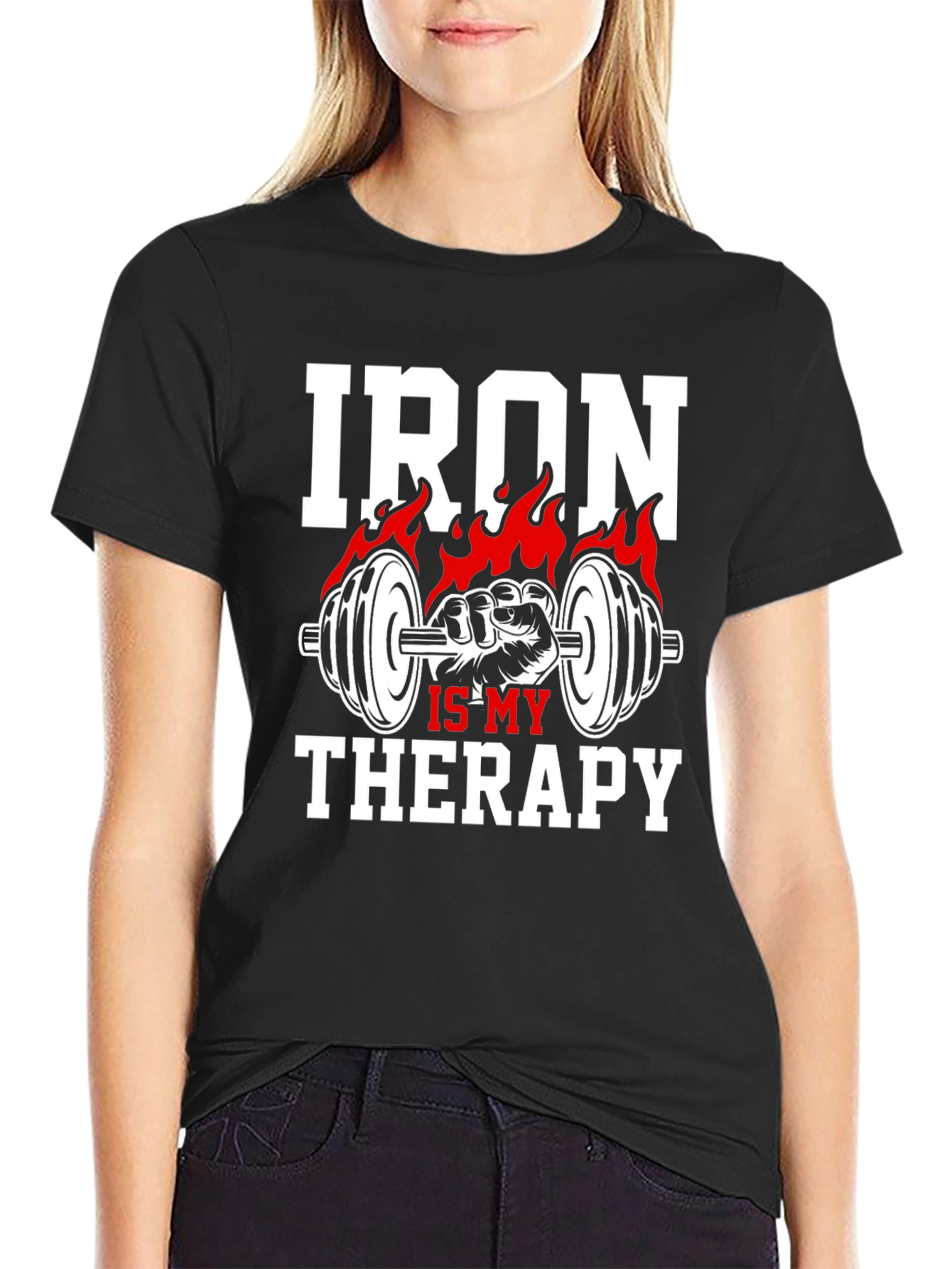 Iron Is My Therapy T-Shirt - Gym Motivation