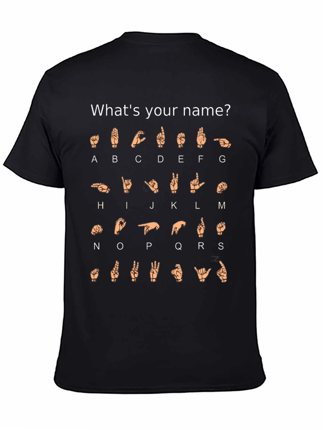 Sign Language Alphabet T-Shirt - Whats Your Name?
