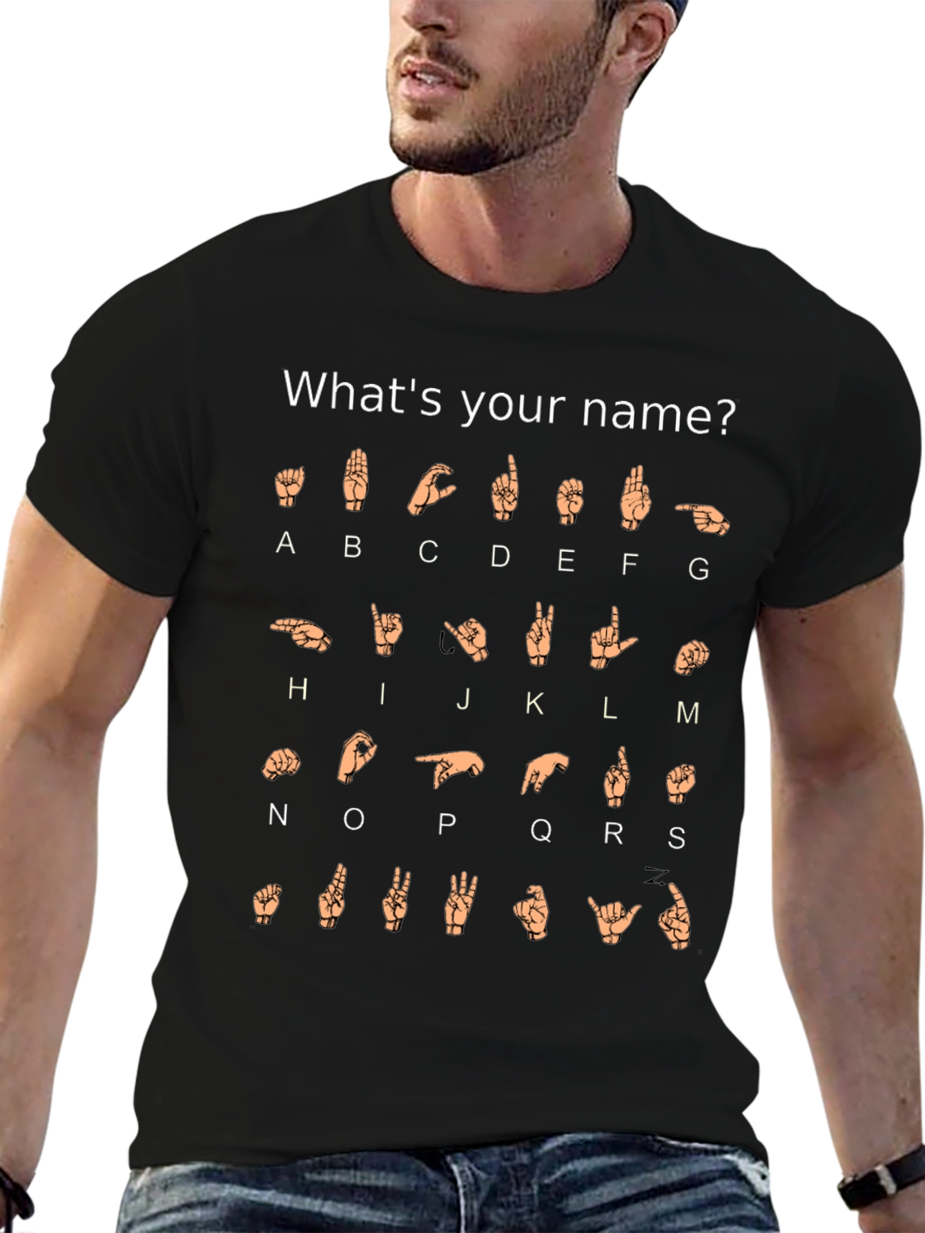 Sign Language Alphabet T-Shirt - Whats Your Name?