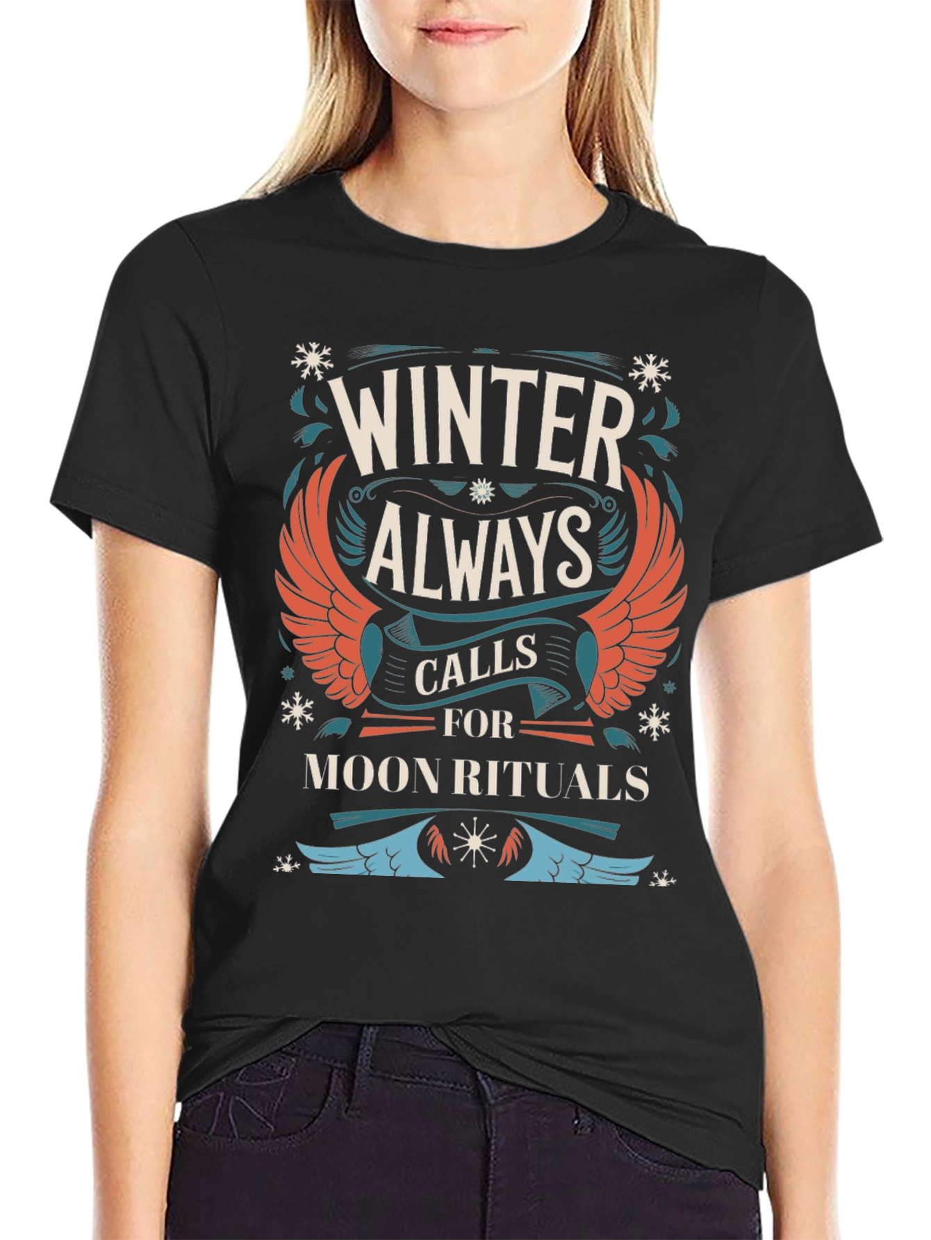 Winter Moon Rituals Black T-Shirt