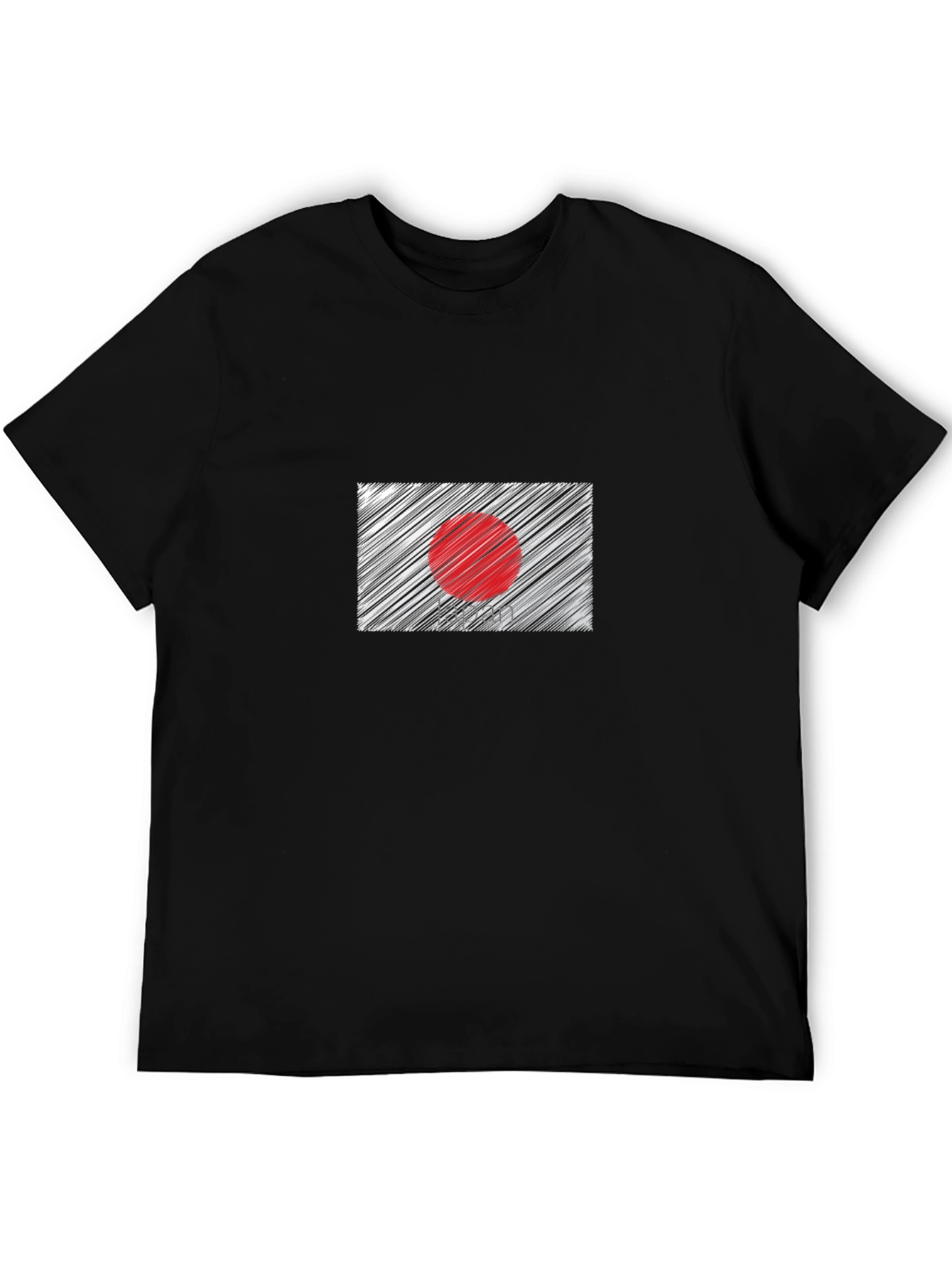 Japan Flag Graphic Tee - Stylish Black T-Shirt