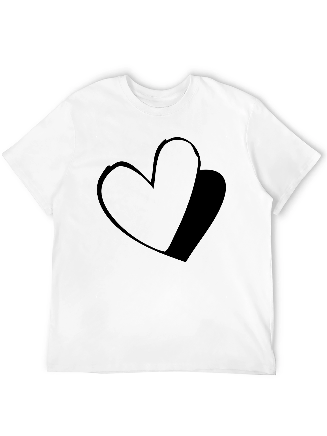 Black Heart Graphic Tee - Modern Casual Style