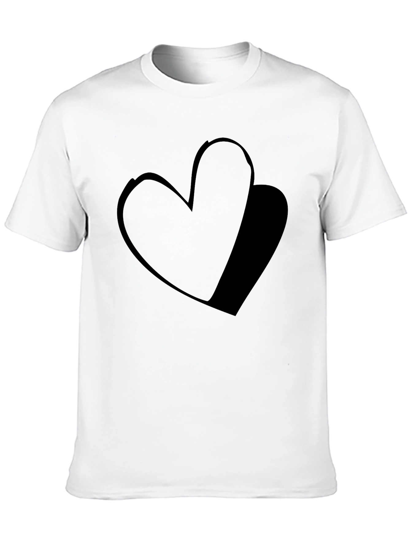 Black Heart Graphic Tee - Modern Casual Style