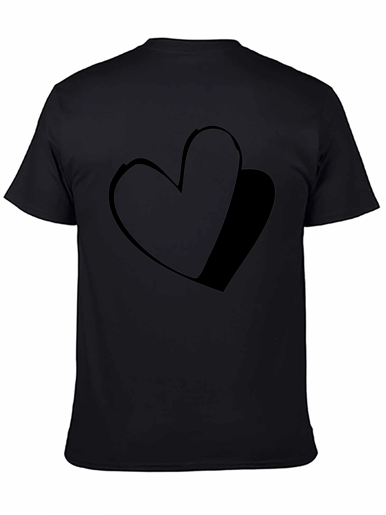Black Heart Graphic Tee - Modern Casual Style