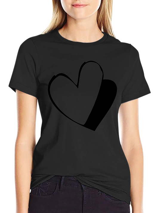 Black Heart Graphic Tee - Modern Casual Style