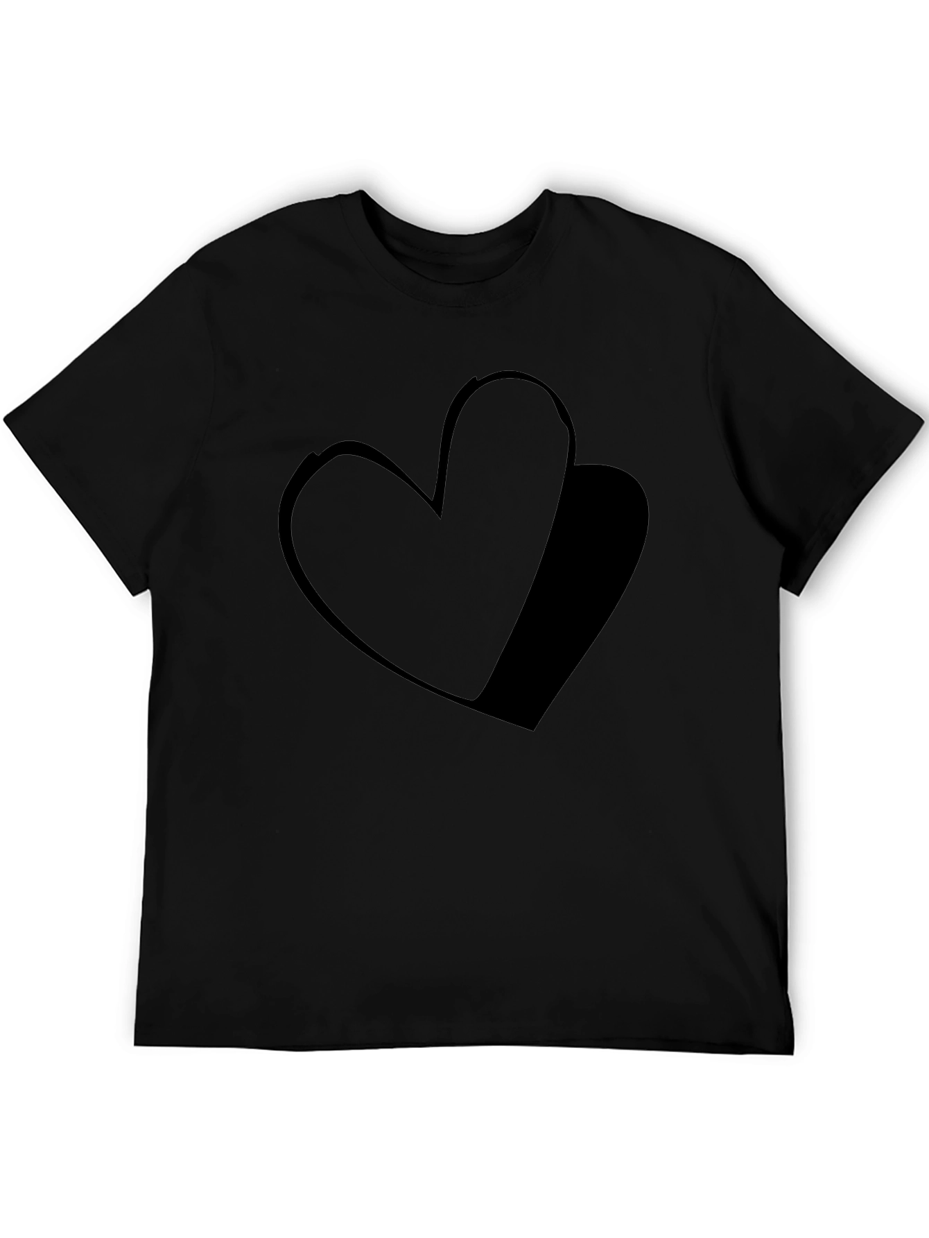 Black Heart Graphic Tee - Modern Casual Style