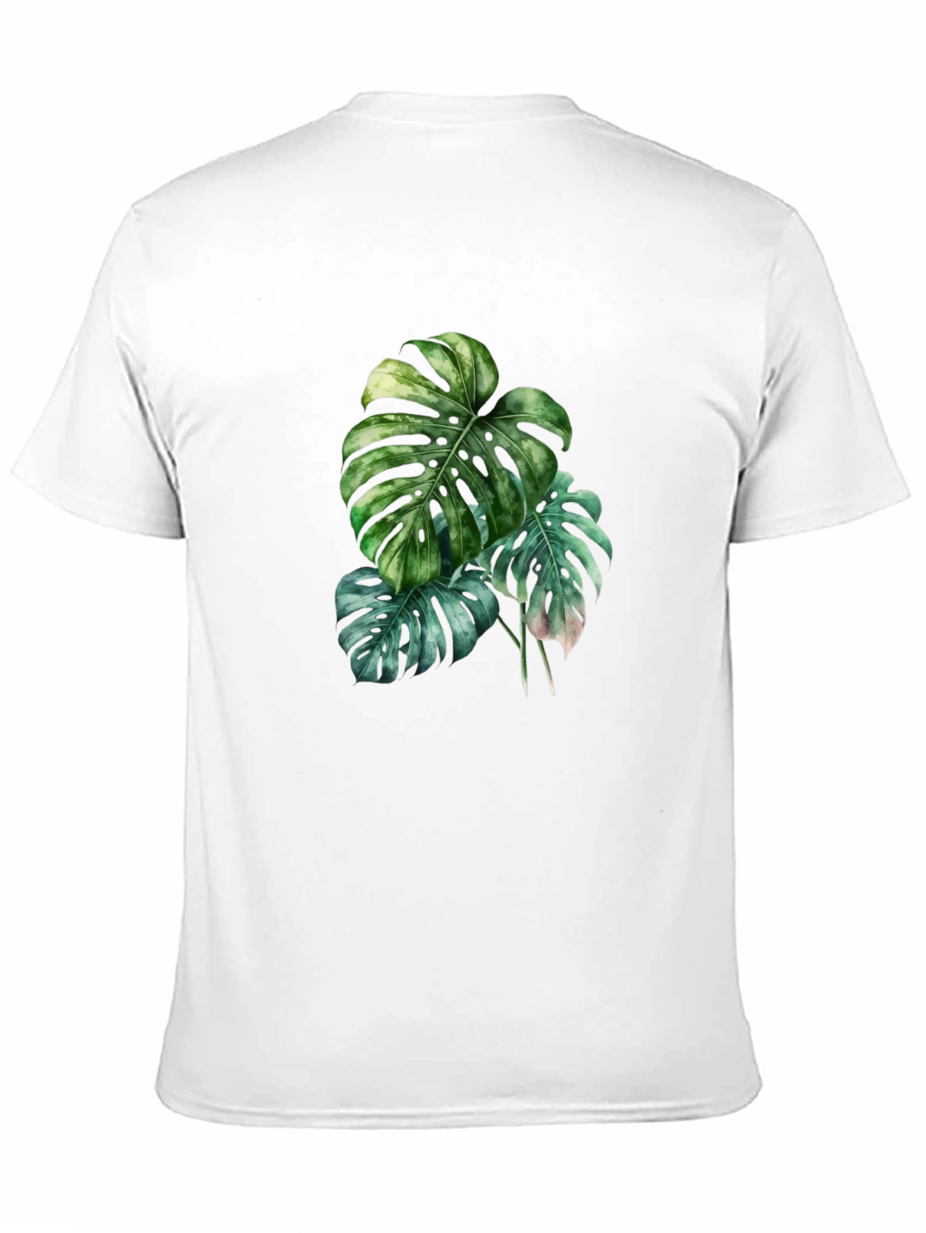 Botanical Monstera Leaf Graphic Black T-Shirt