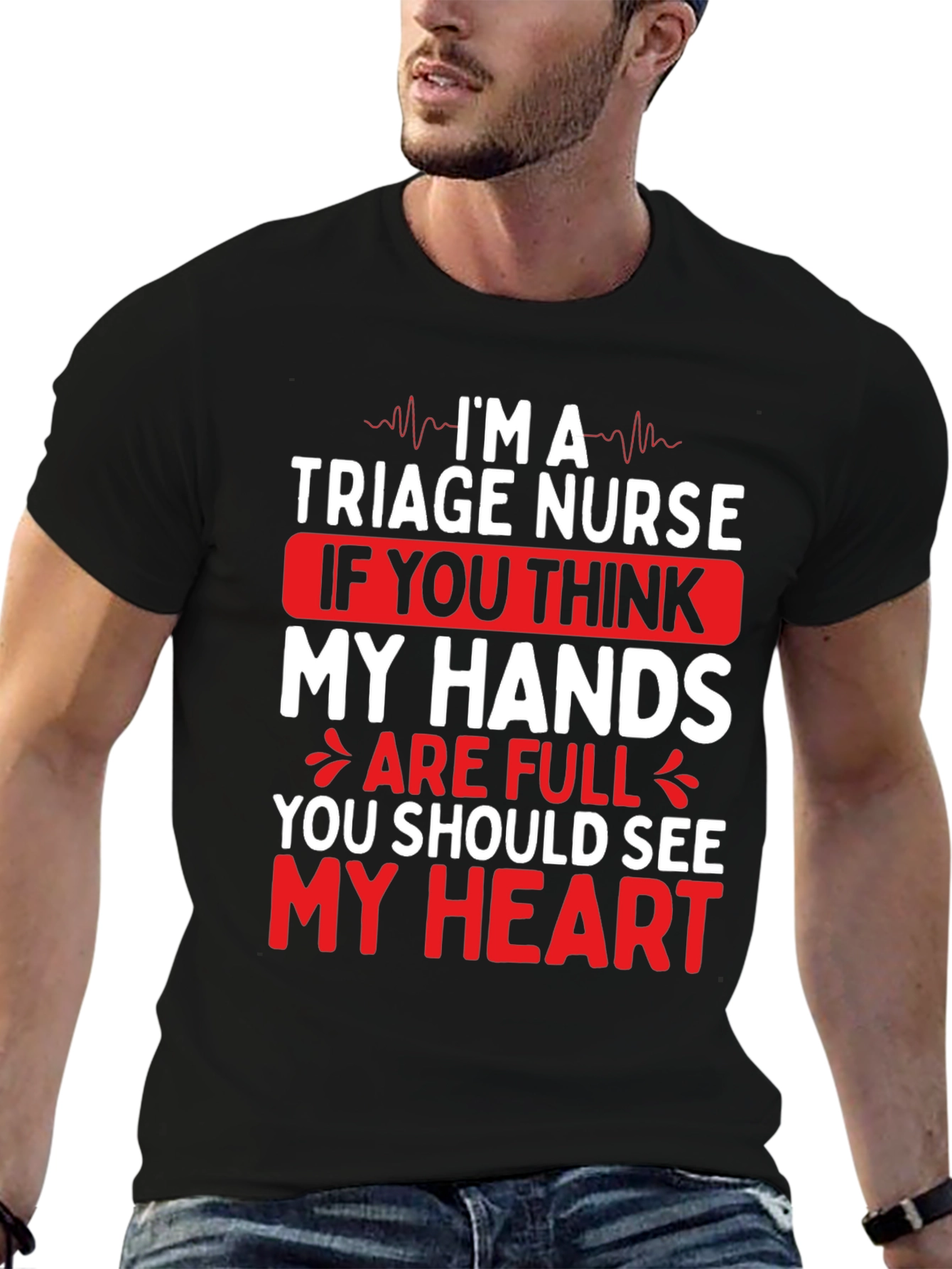 Triage Nurse Graphic Tee - Full Heart