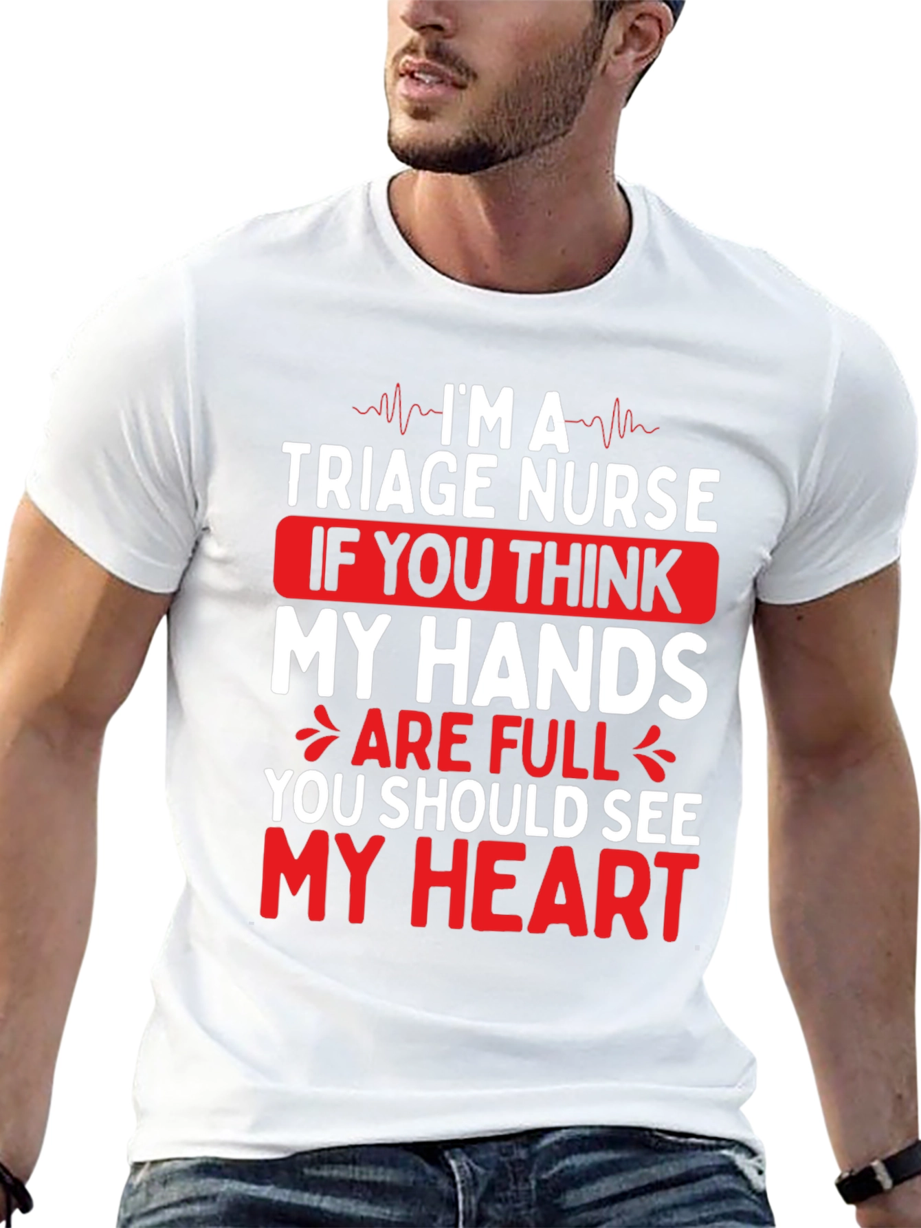 Triage Nurse Graphic Tee - Full Heart