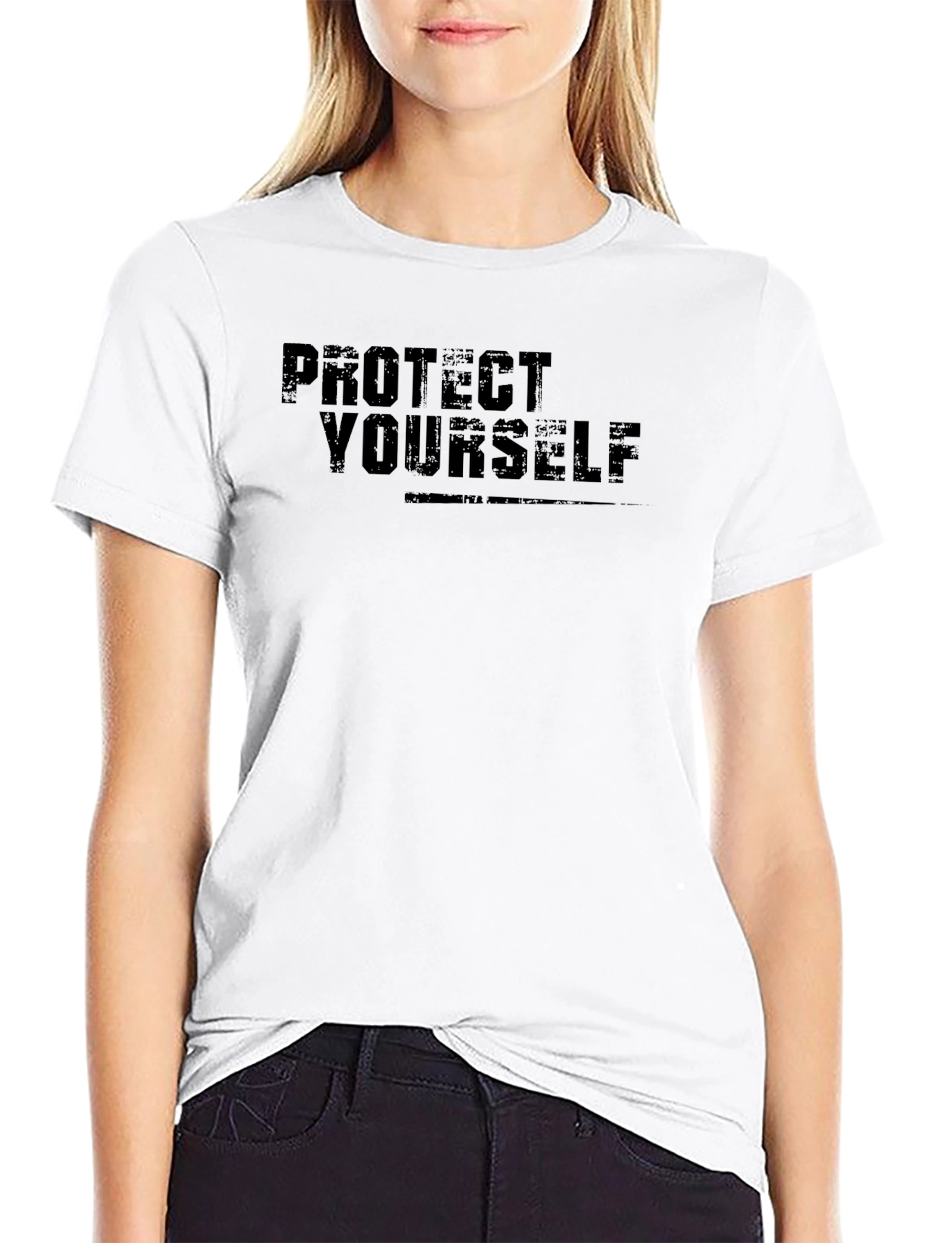 Protect Yourself Graphic T-Shirt - Black