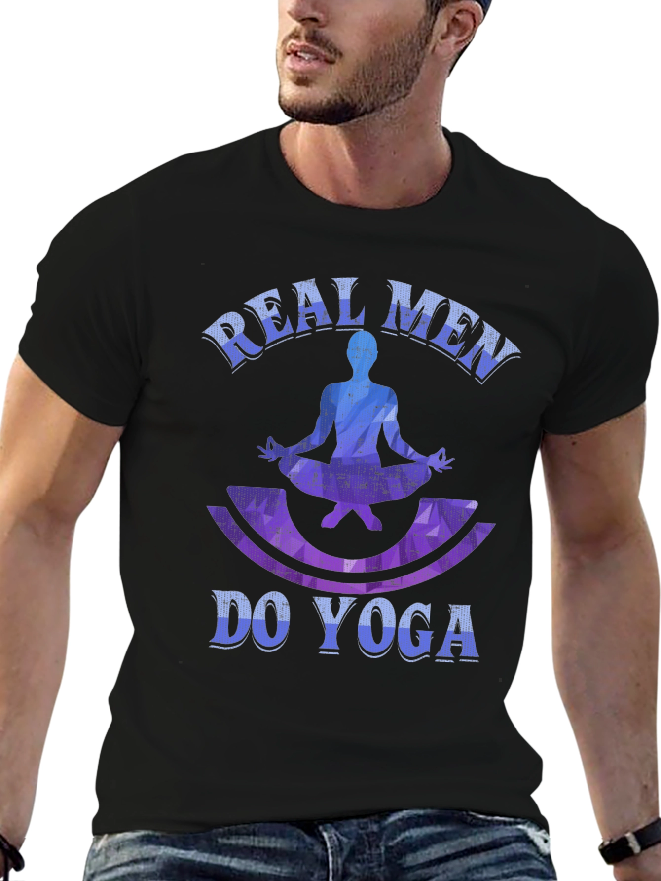 Real Men Do Yoga Graphic T-Shirt - Fitness Apparel