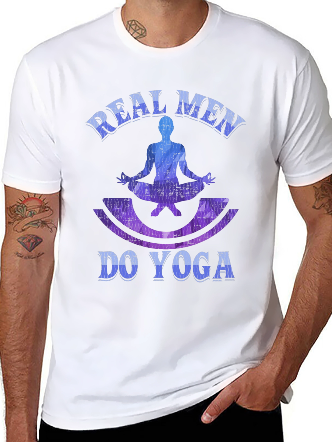 Real Men Do Yoga Graphic T-Shirt - Fitness Apparel