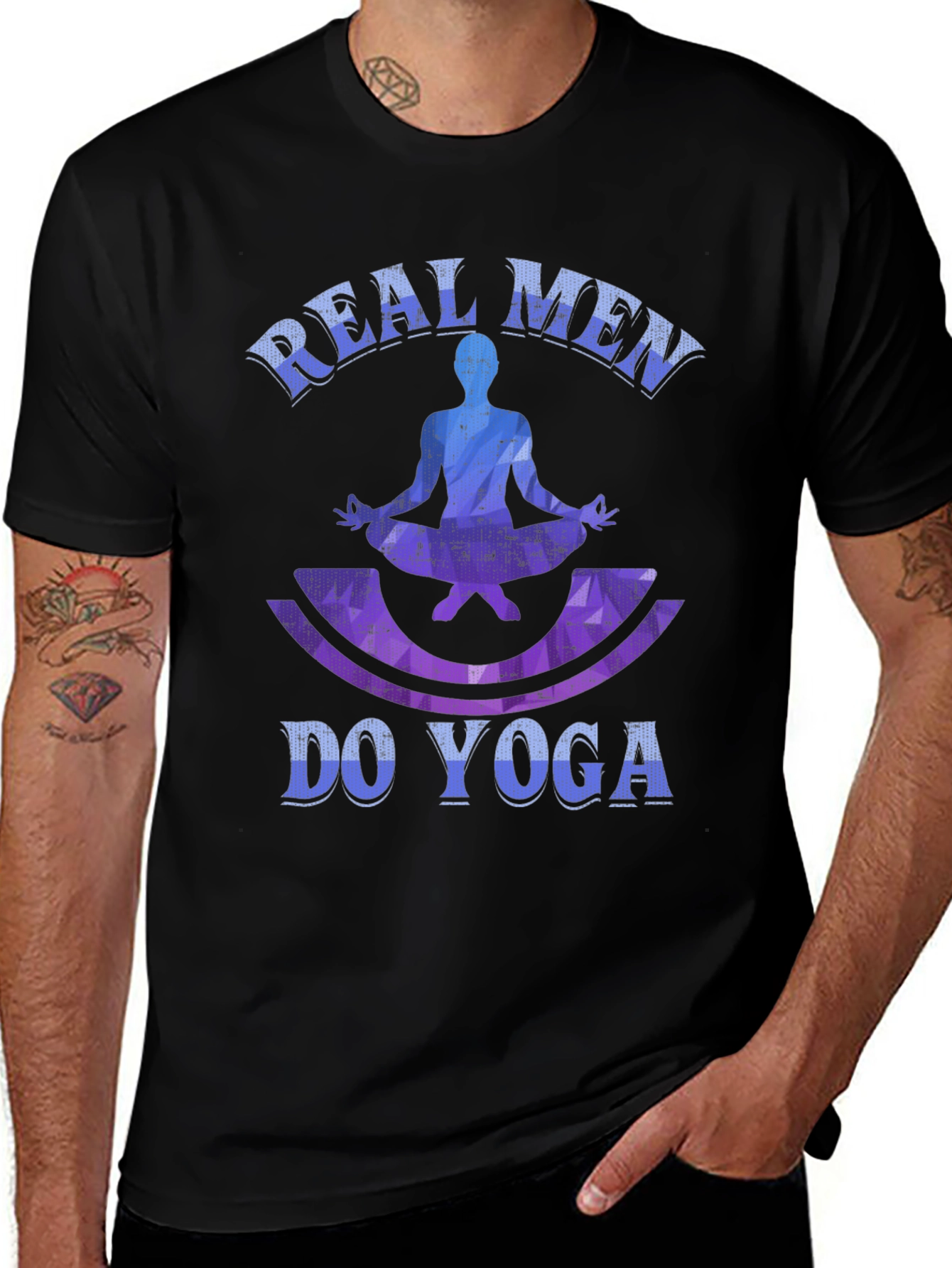 Real Men Do Yoga Graphic T-Shirt - Fitness Apparel