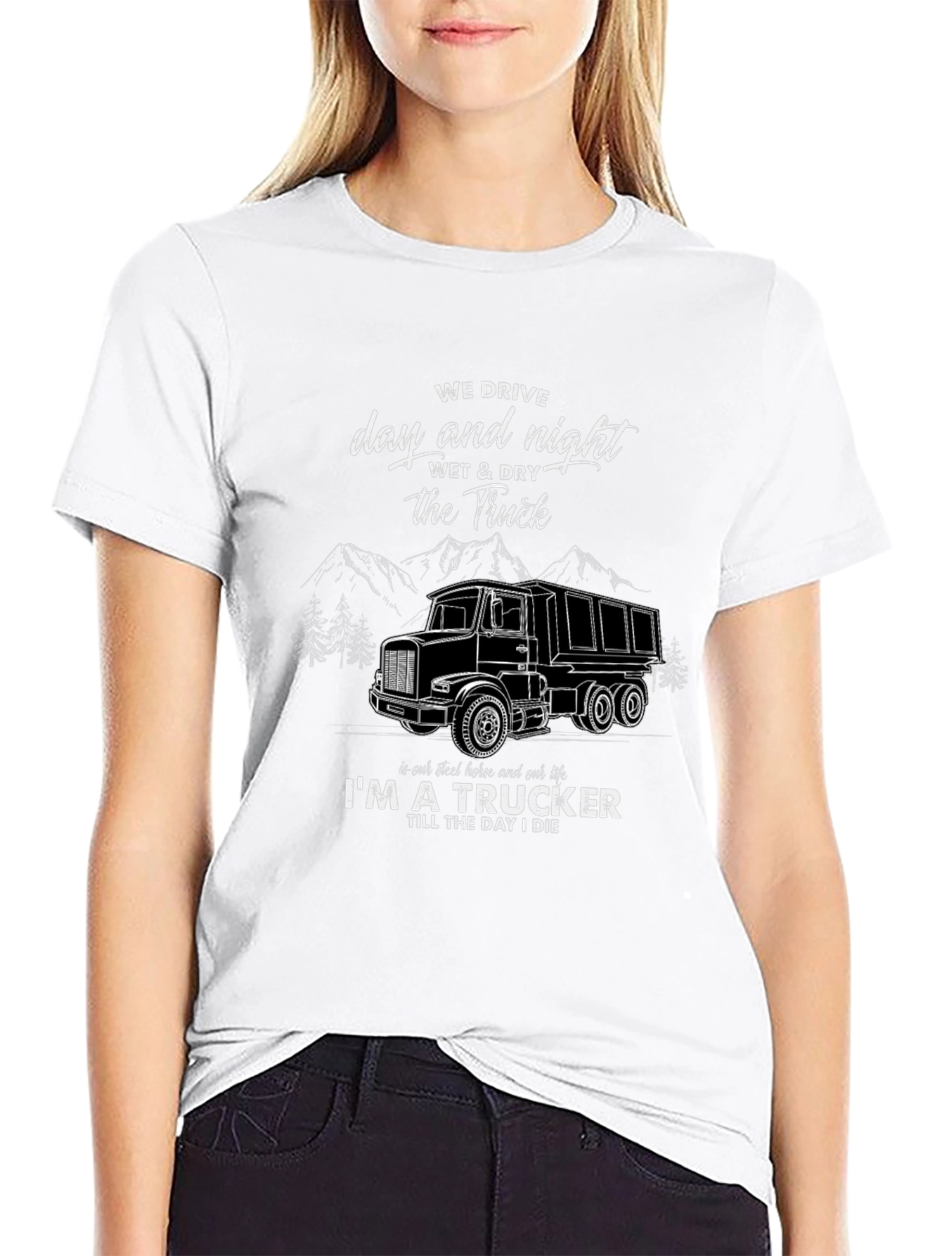 Trucker Graphic T-Shirt - Day & Night Driving