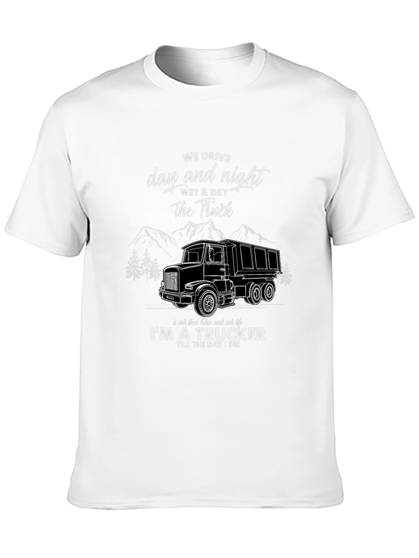 Trucker Graphic T-Shirt - Day & Night Driving